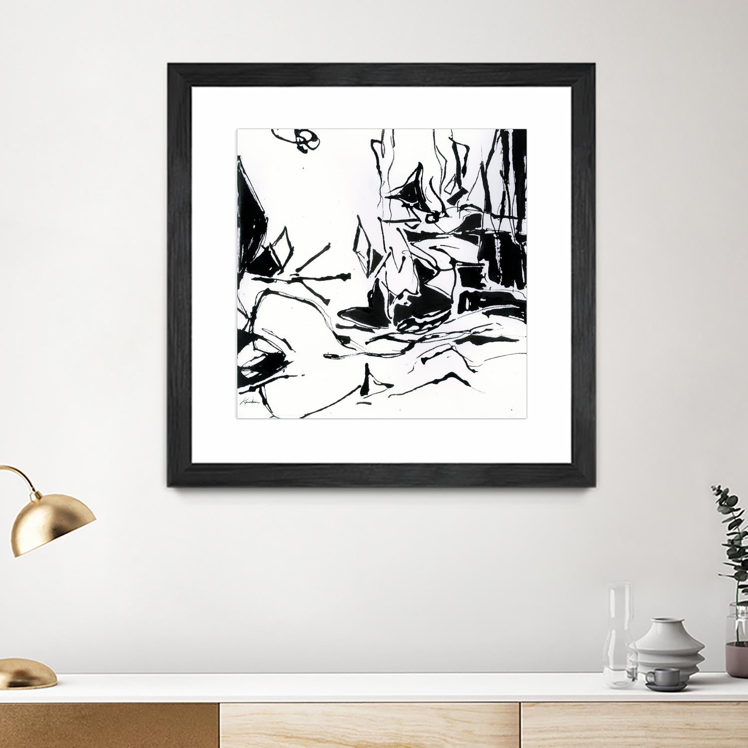 Black 6 by Diane Lambin on GIANT ART - white abstract