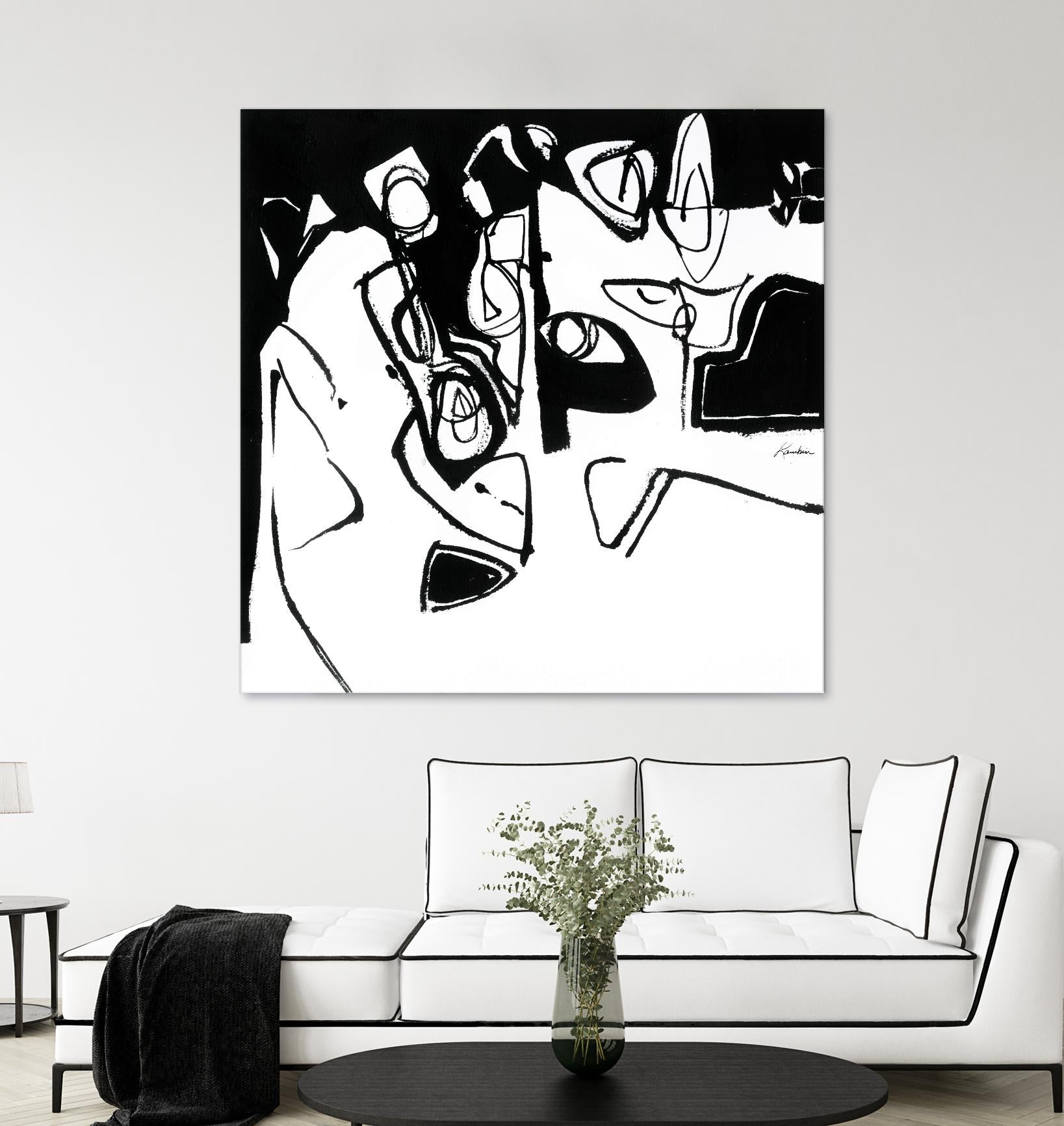 Black 7 by Diane Lambin on GIANT ART - white abstract