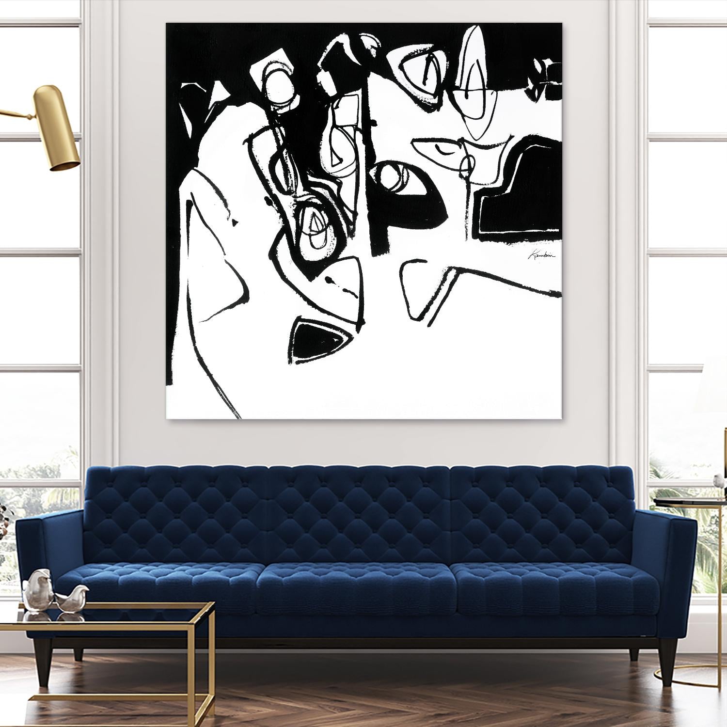 Black 7 by Diane Lambin on GIANT ART - white abstract