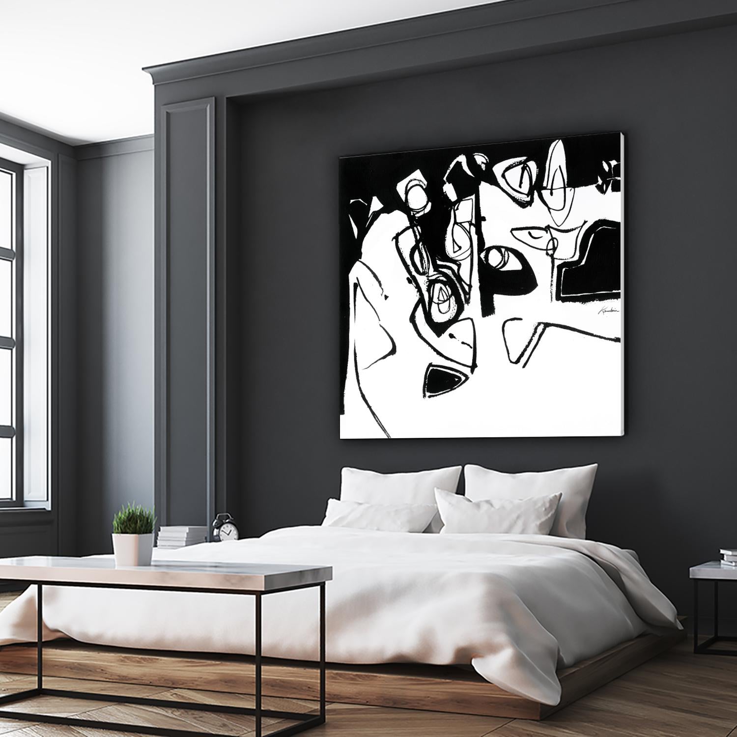 Black 7 by Diane Lambin on GIANT ART - white abstract