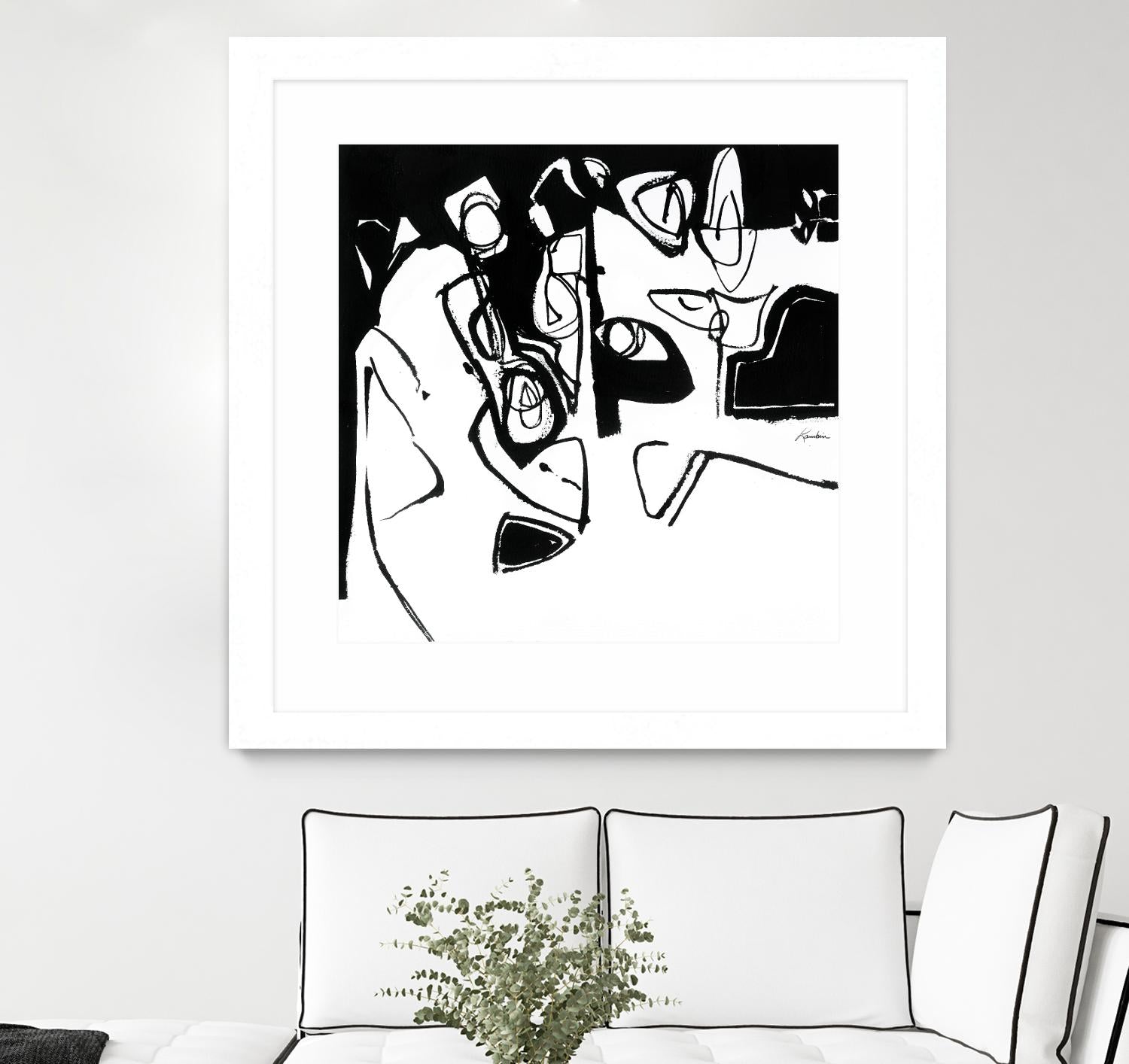 Black 7 by Diane Lambin on GIANT ART - white abstract