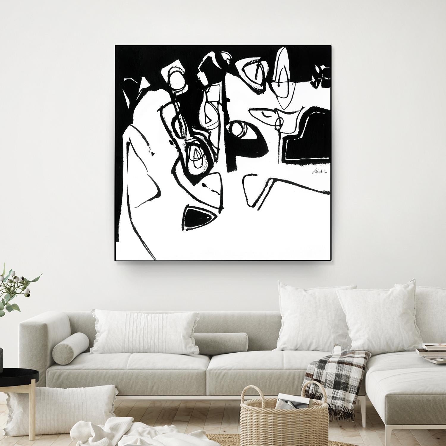 Black 7 by Diane Lambin on GIANT ART - white abstract