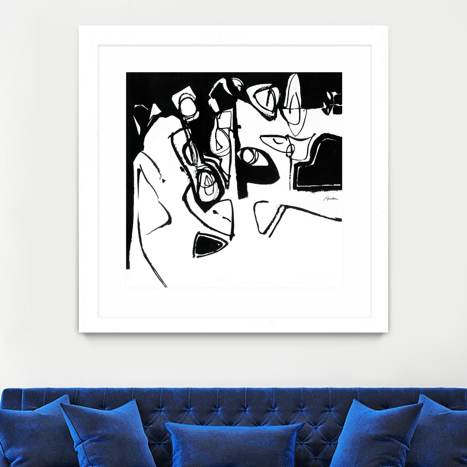 Black 7 by Diane Lambin on GIANT ART - white abstract