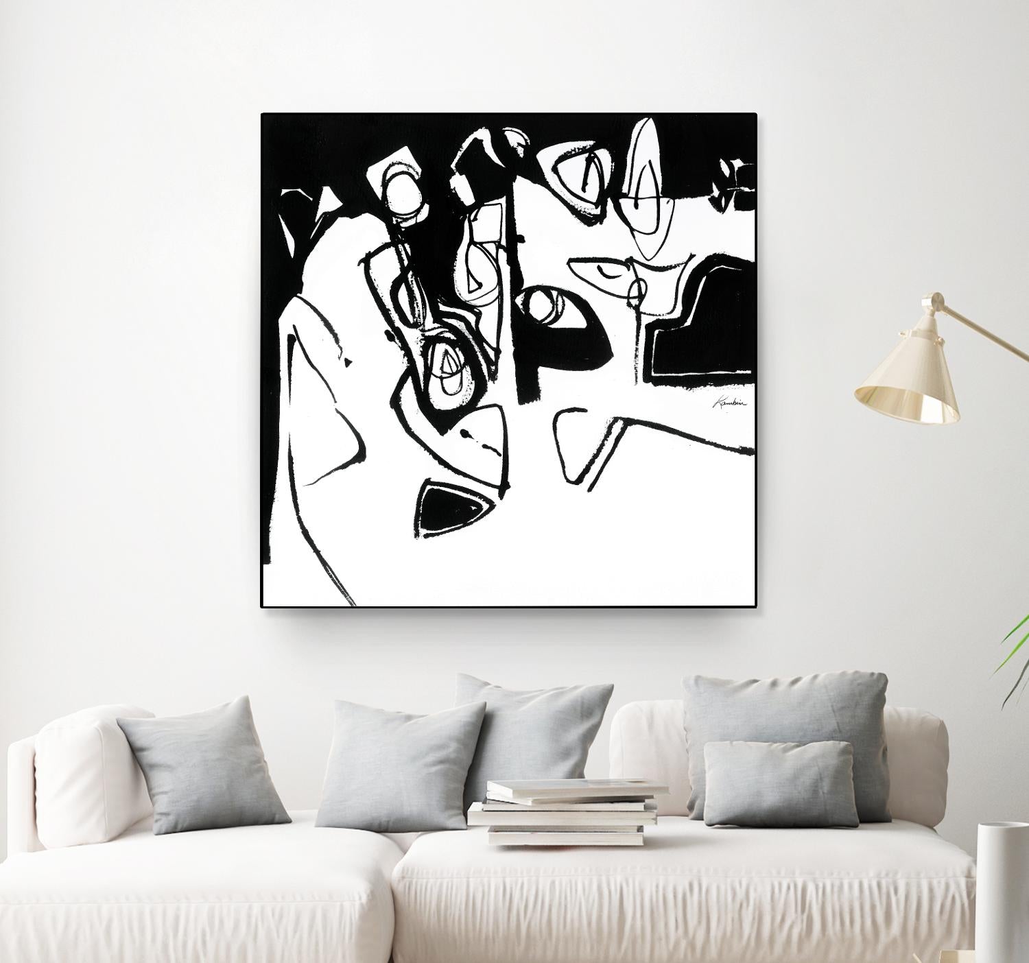 Black 7 by Diane Lambin on GIANT ART - white abstract