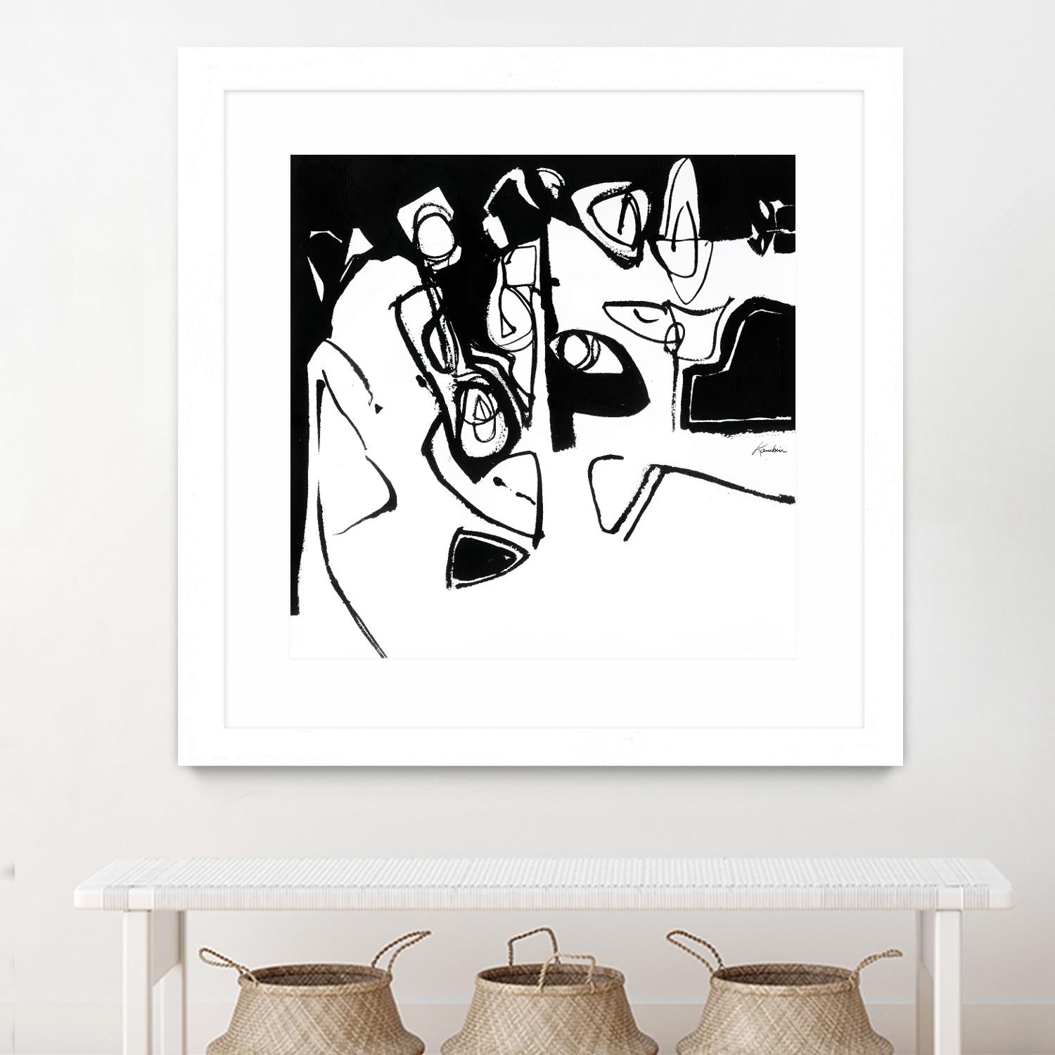 Black 7 by Diane Lambin on GIANT ART - white abstract