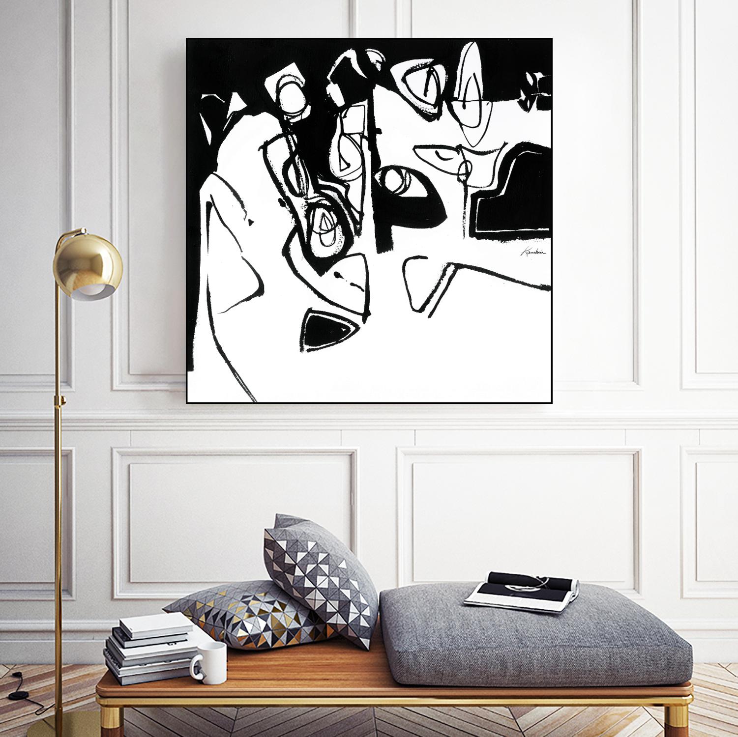 Black 7 by Diane Lambin on GIANT ART - white abstract