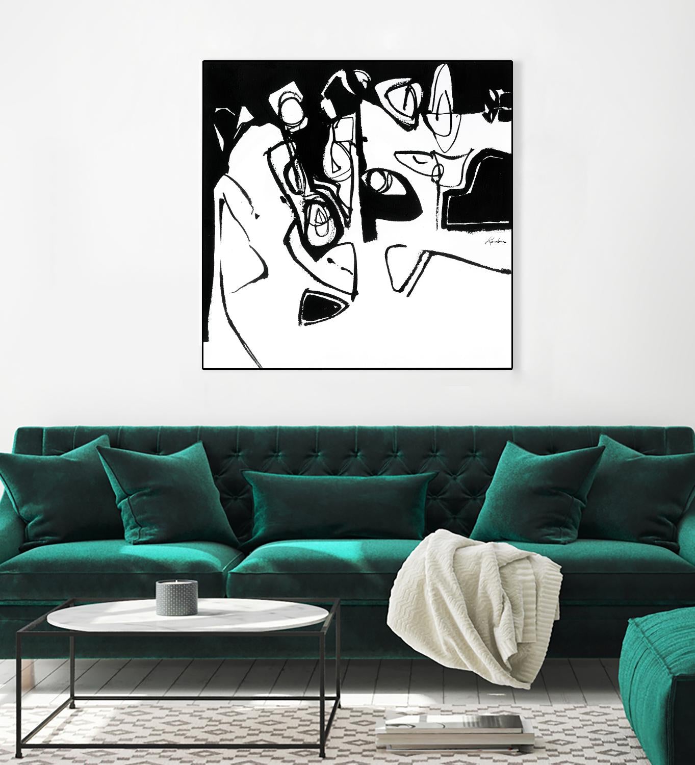 Black 7 by Diane Lambin on GIANT ART - white abstract