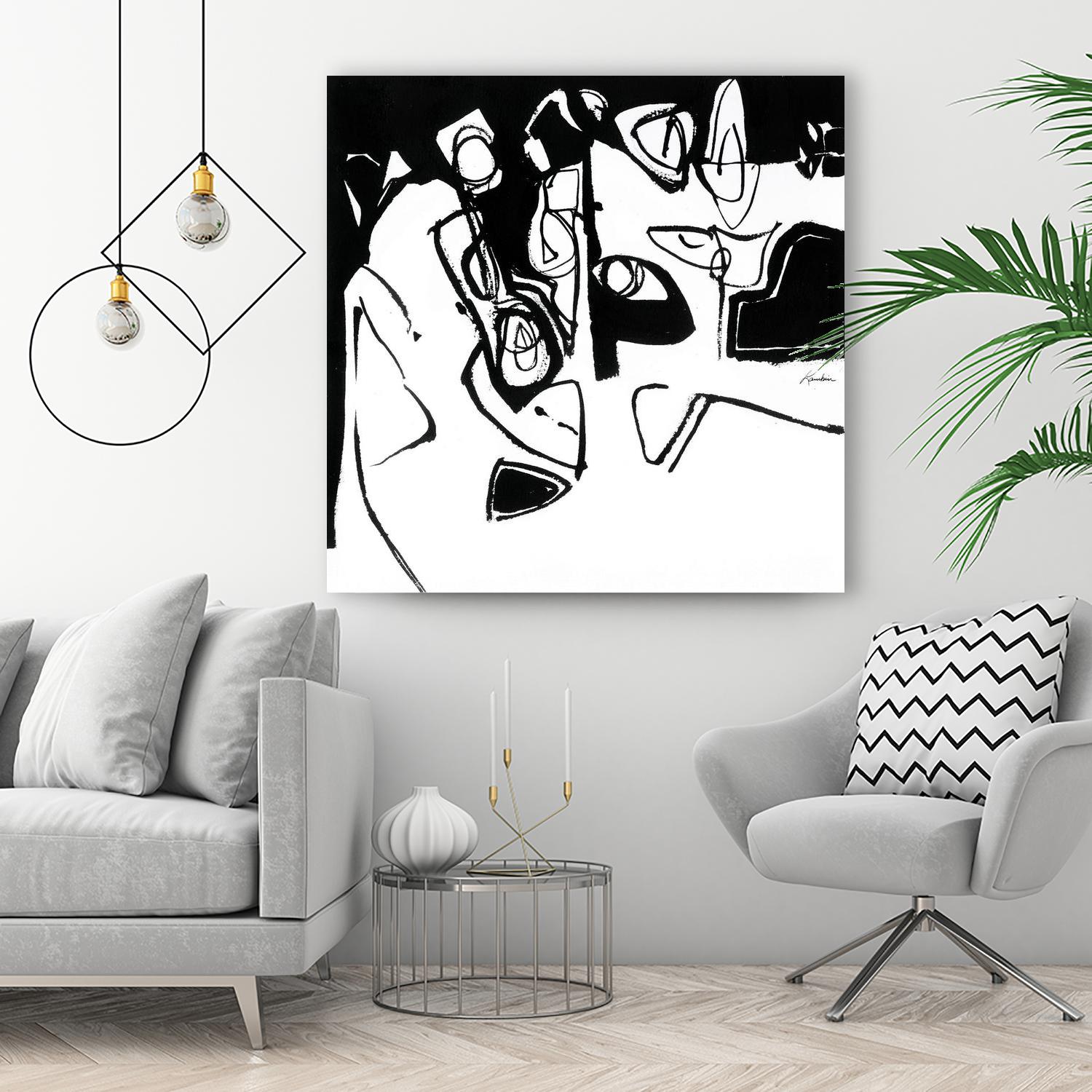 Black 7 by Diane Lambin on GIANT ART - white abstract canadian artists