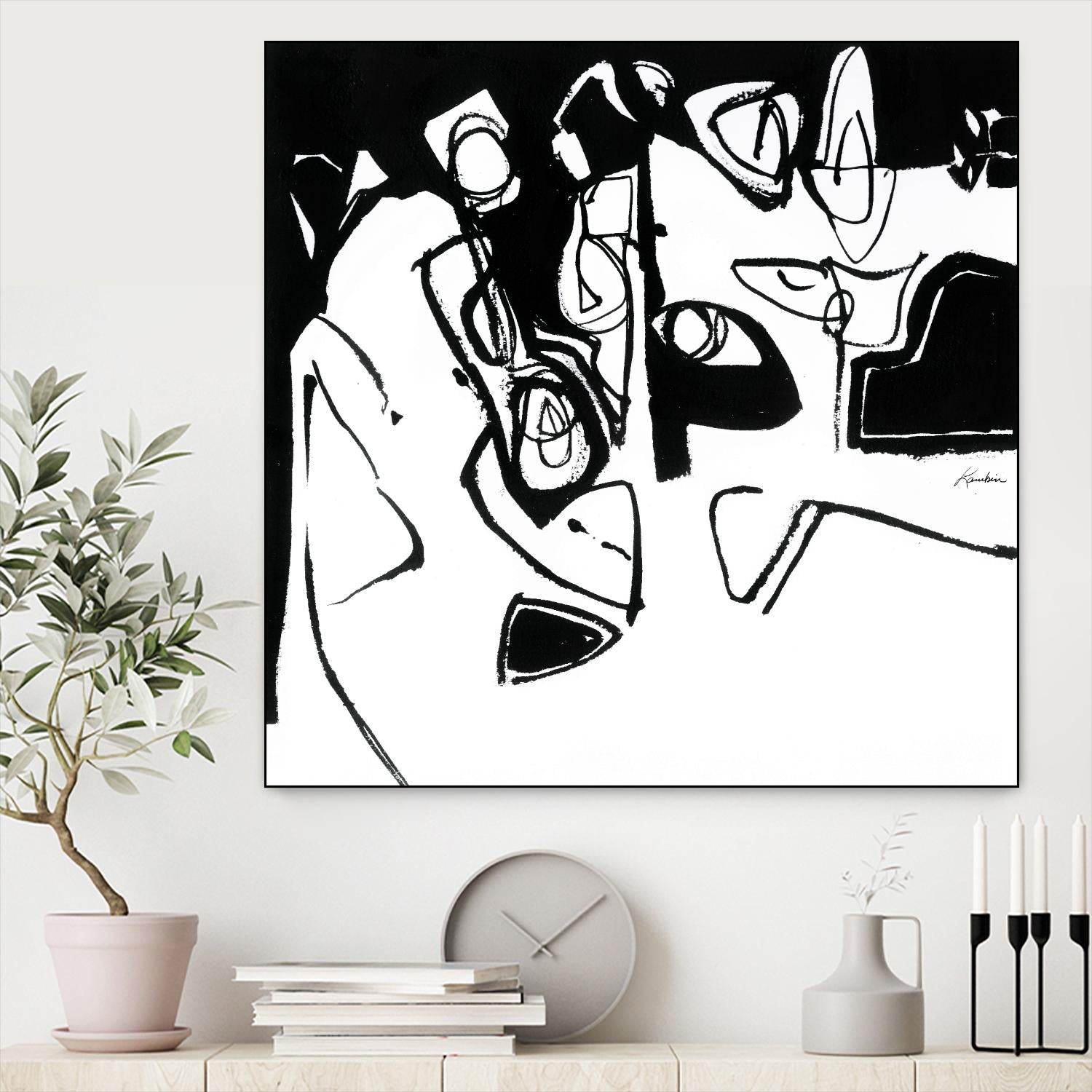Black 7 by Diane Lambin on GIANT ART - white abstract
