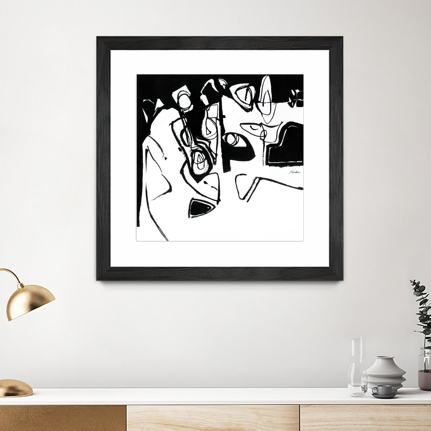 Black 7 by Diane Lambin on GIANT ART - white abstract