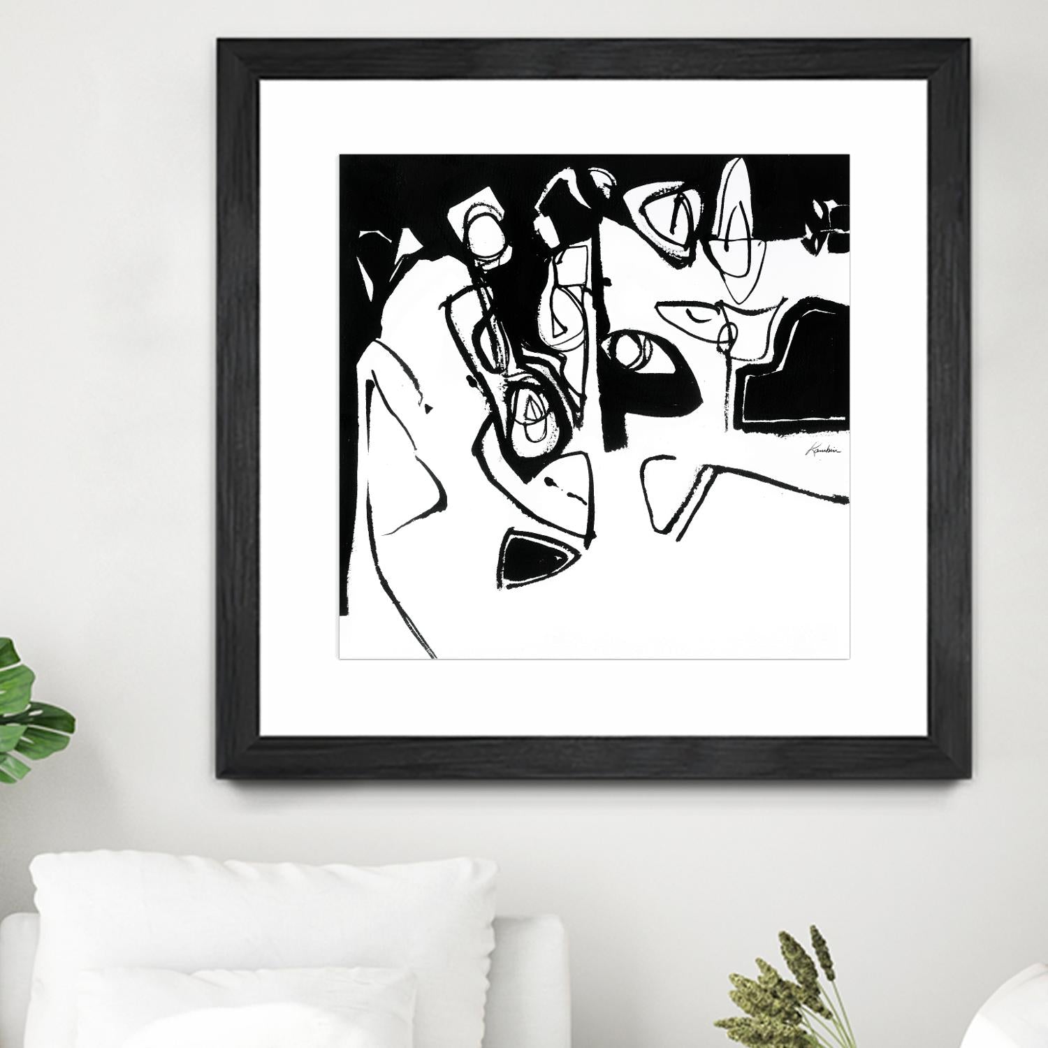 Black 7 by Diane Lambin on GIANT ART - white abstract