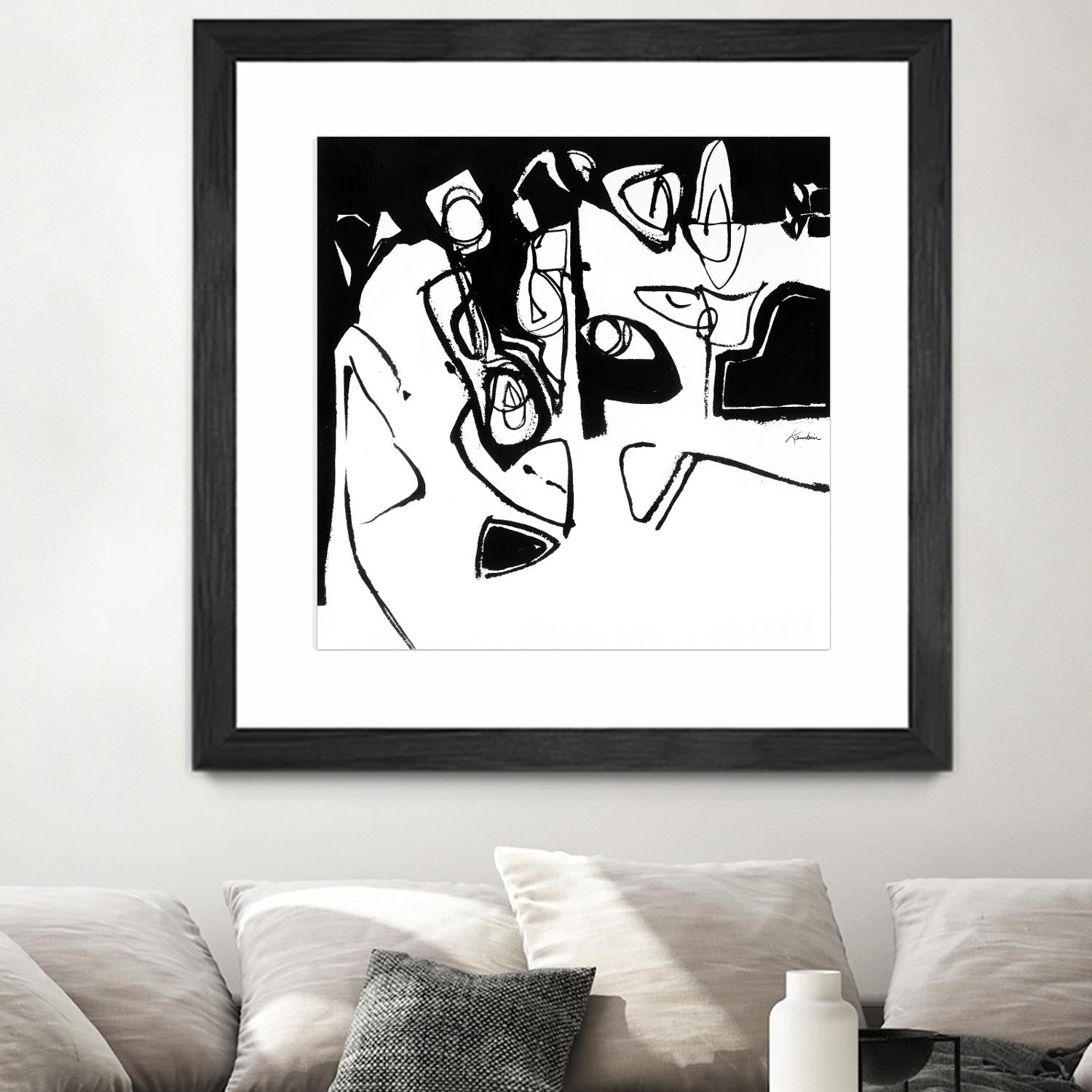 Black 7 by Diane Lambin on GIANT ART - white abstract