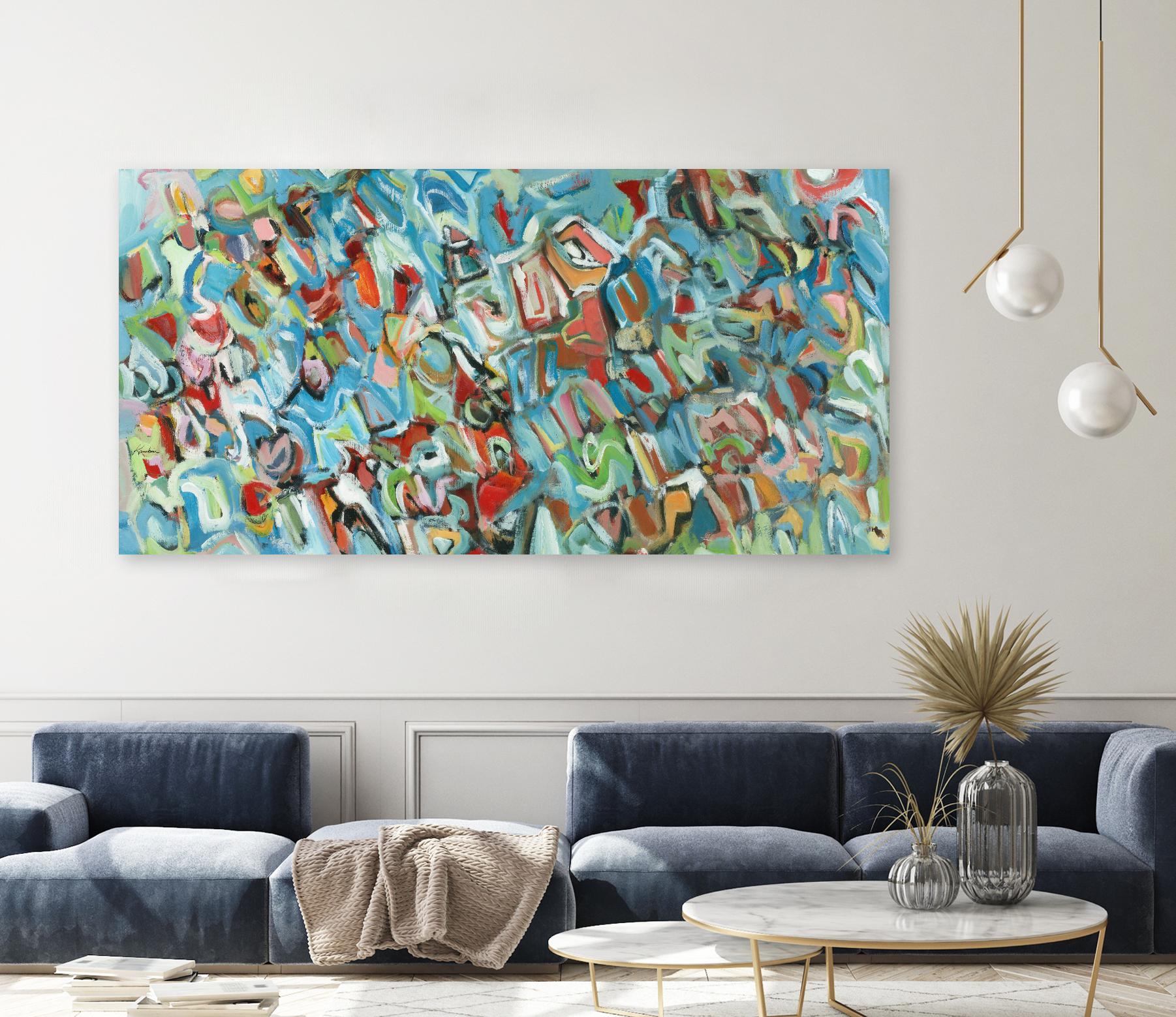 Lignes 2 by Diane Lambin on GIANT ART - red abstract