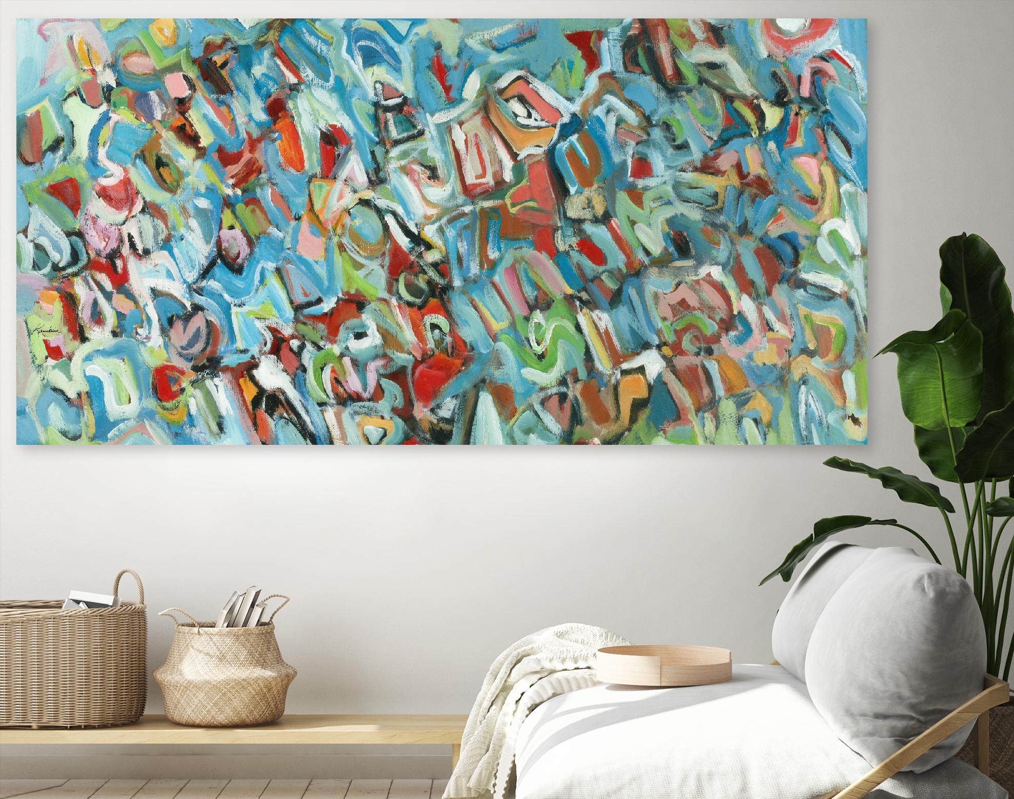 Lignes 2 by Diane Lambin on GIANT ART - red abstract