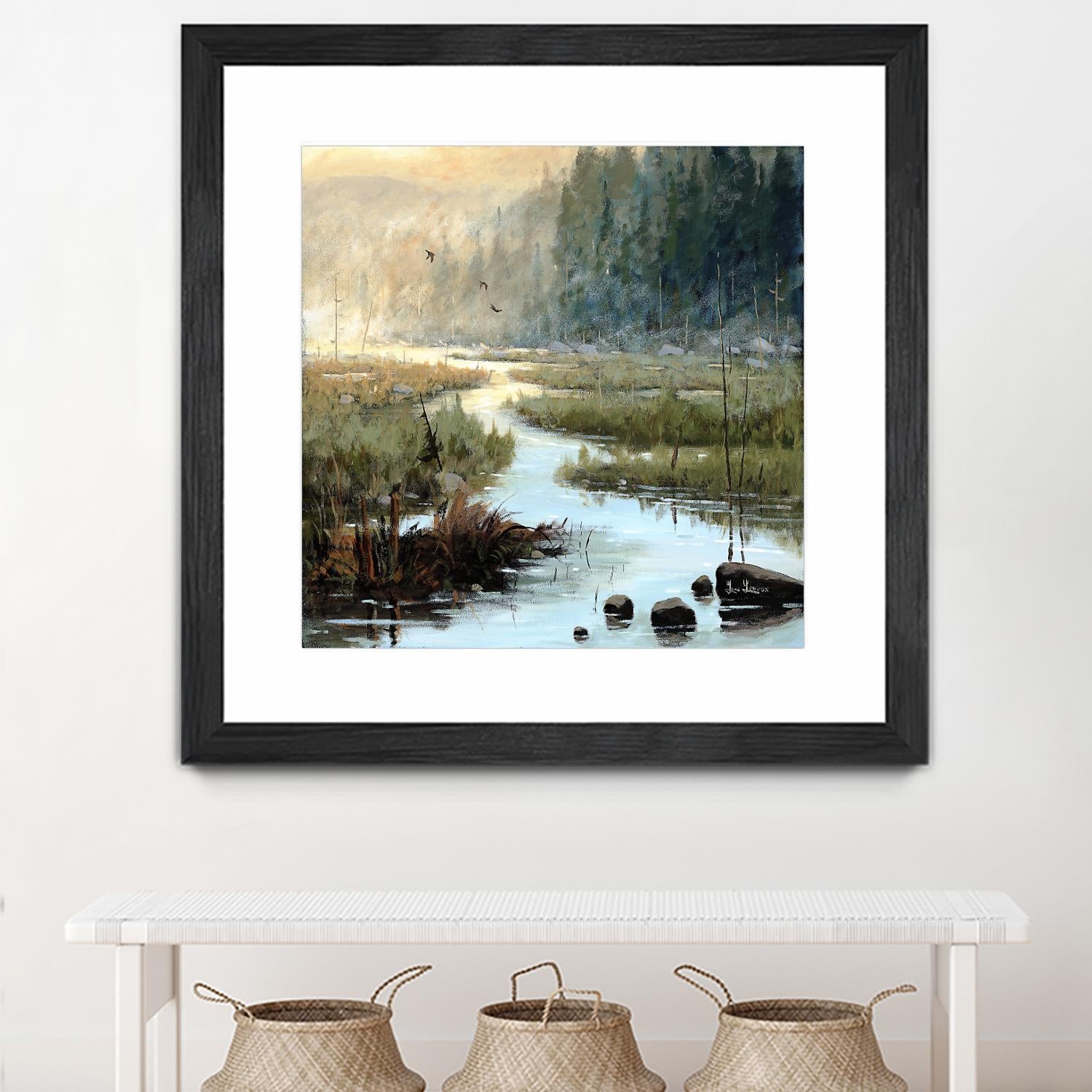 Un matin à Salzbourg by Yvon Lemieux on GIANT ART - green landscape