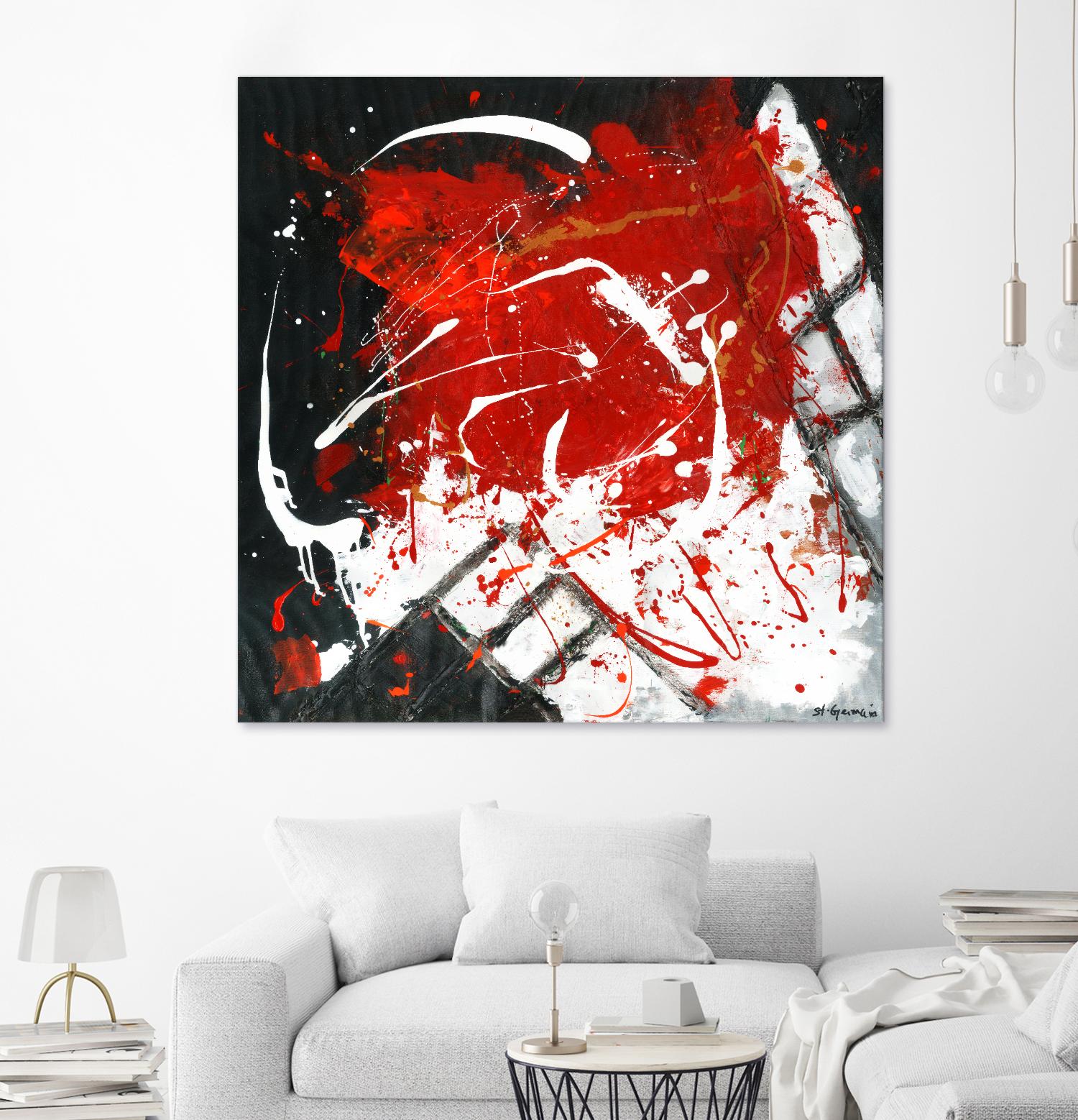 L'univers en couleur by Carole St-Germain on GIANT ART - black abstract