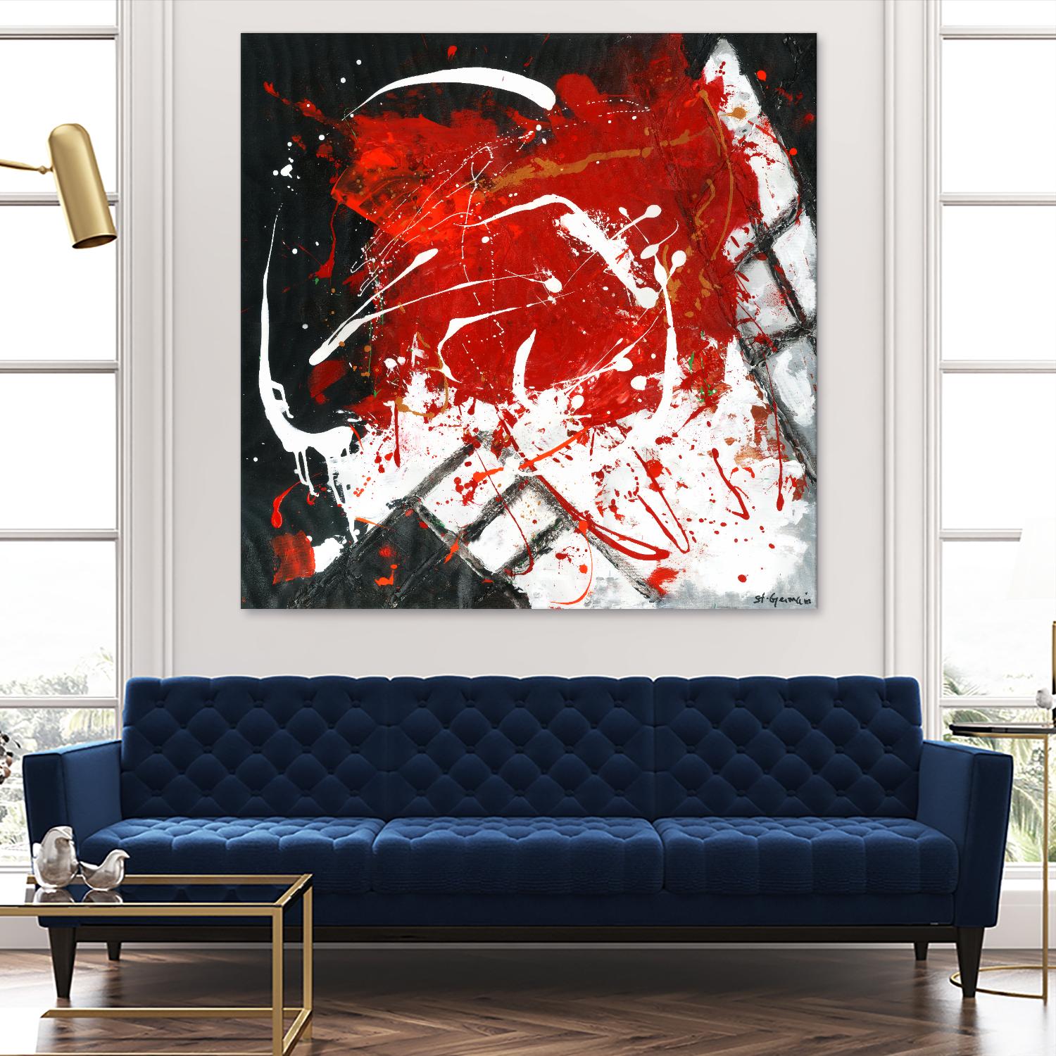 L'univers en couleur by Carole St-Germain on GIANT ART - black abstract
