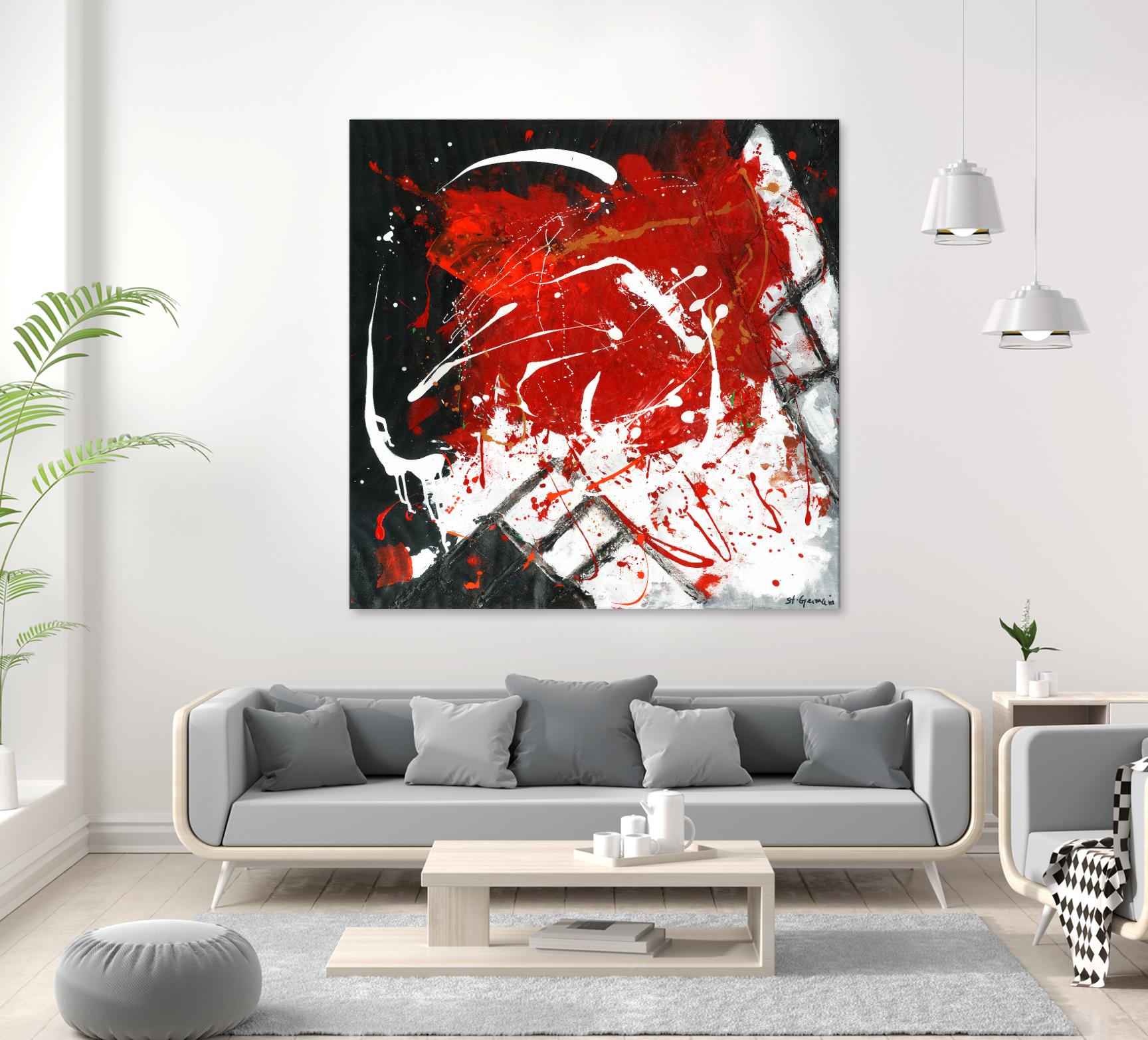 L'univers en couleur by Carole St-Germain on GIANT ART - black abstract
