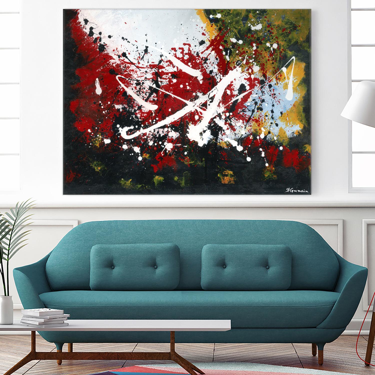 Bien enraciné by Carole St-Germain on GIANT ART - yellow abstract