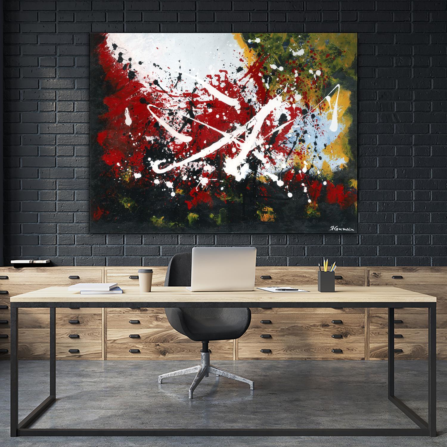 Bien enraciné by Carole St-Germain on GIANT ART - yellow abstract