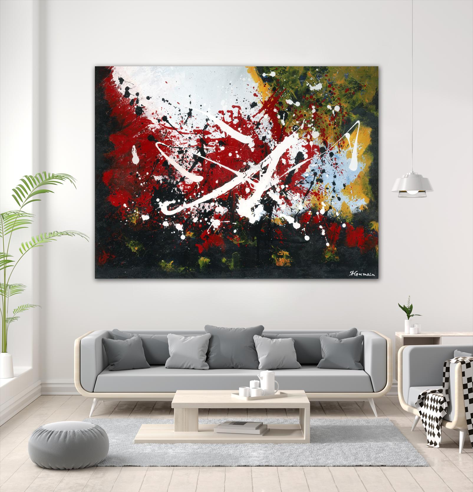 Bien enraciné by Carole St-Germain on GIANT ART - yellow abstract