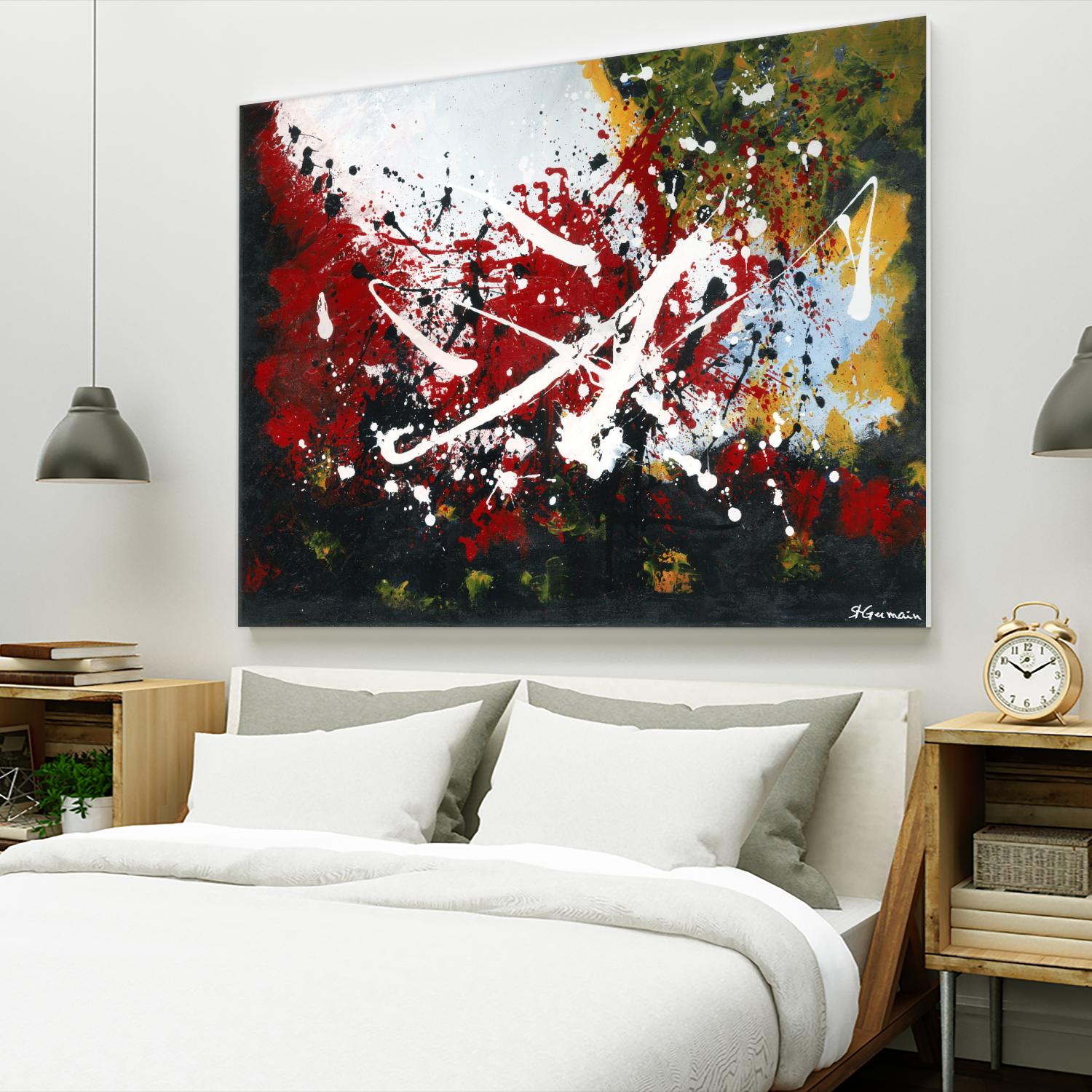 Bien enraciné by Carole St-Germain on GIANT ART - yellow abstract