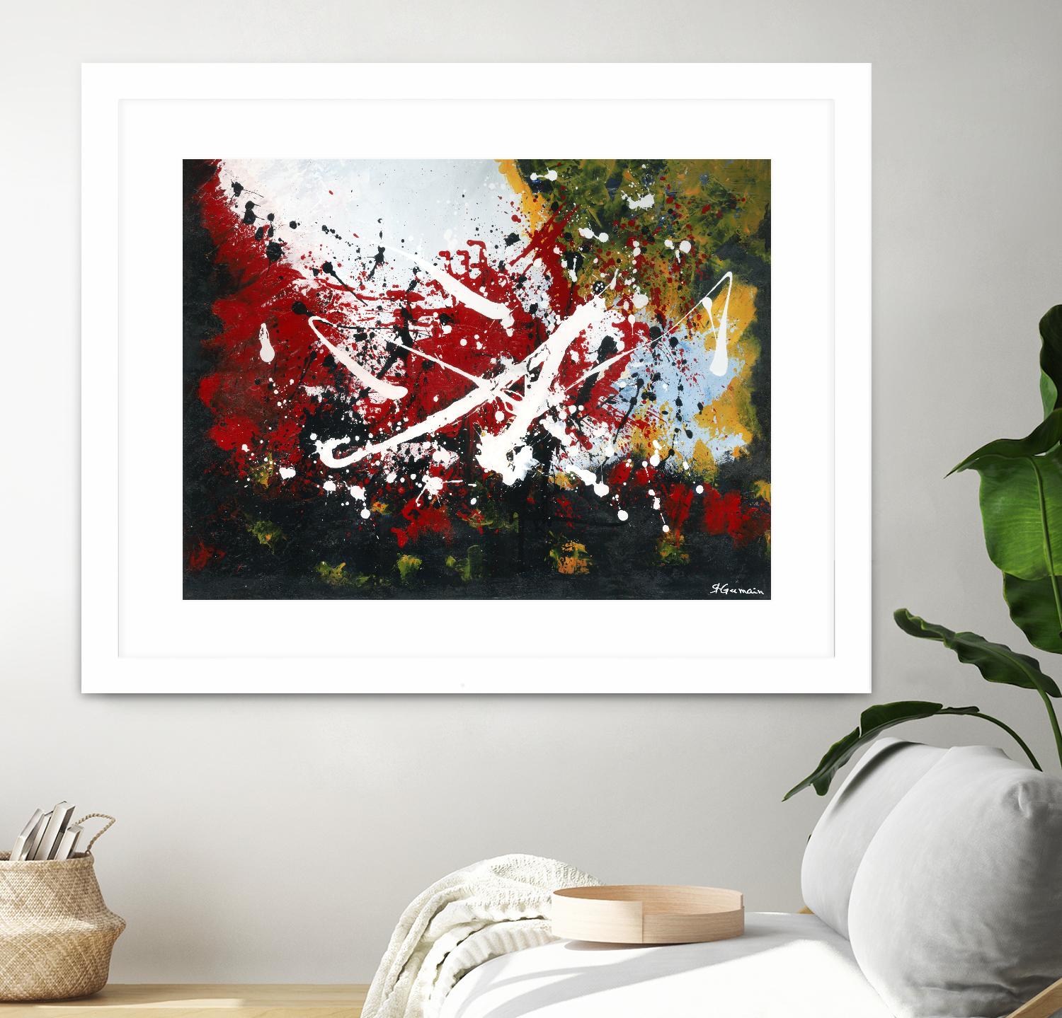 Bien enraciné by Carole St-Germain on GIANT ART - red abstract artistes du québec