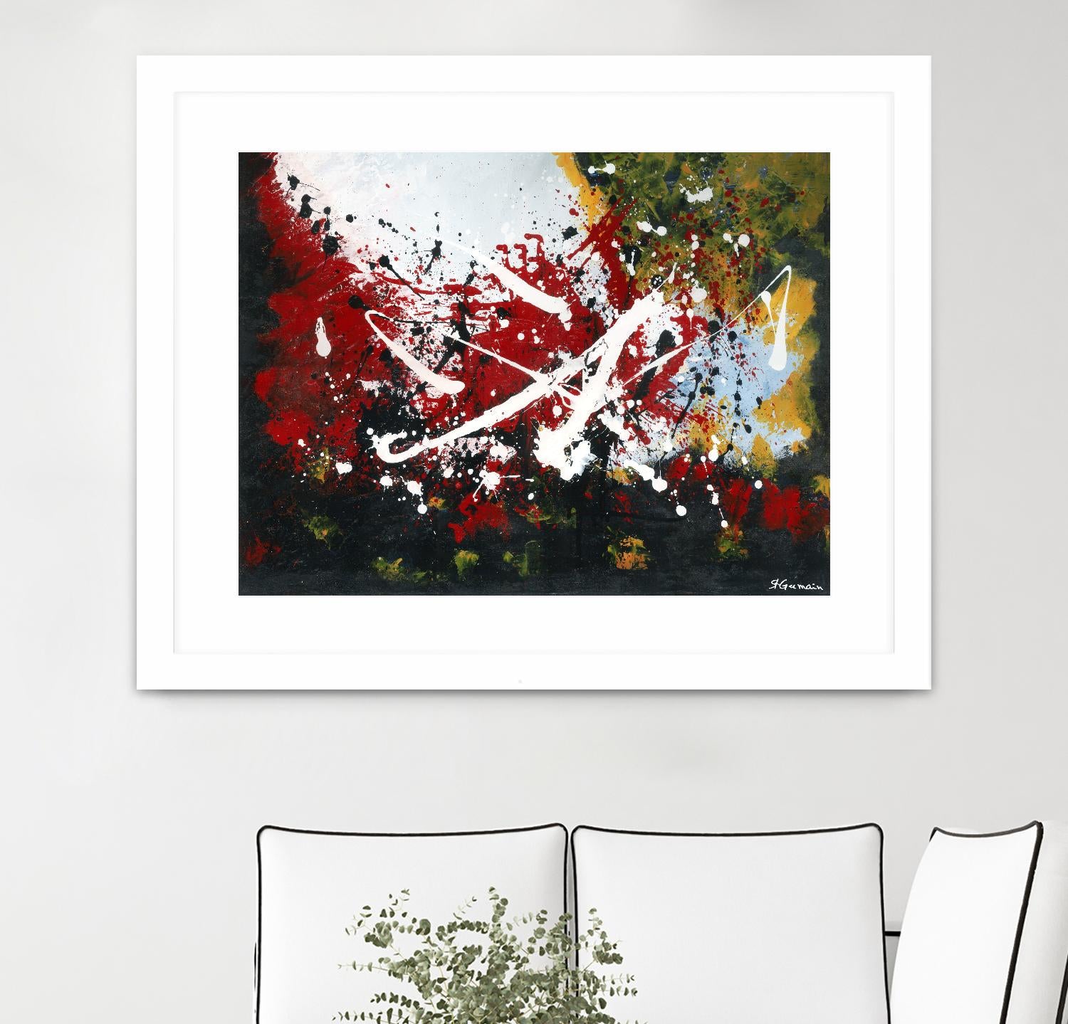 Bien enraciné by Carole St-Germain on GIANT ART - red abstract artistes du québec