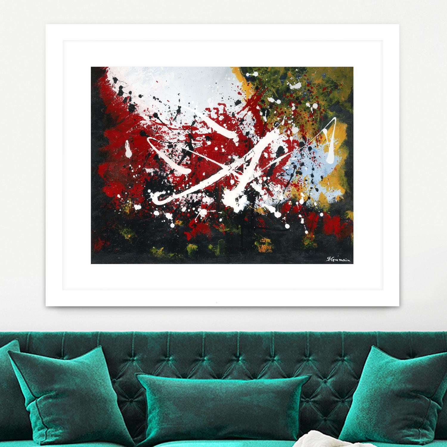 Bien enraciné by Carole St-Germain on GIANT ART - red abstract artistes du québec