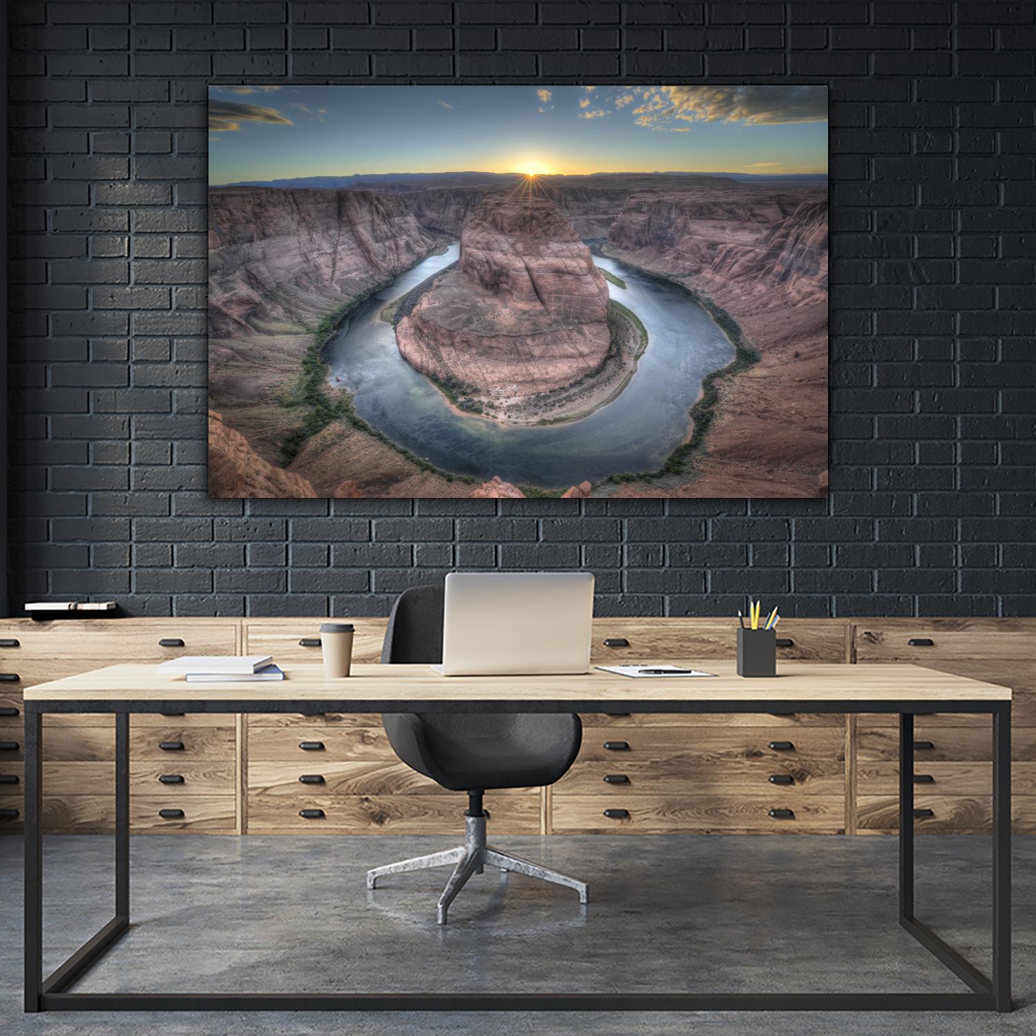 Horeshoe Bend along the Colorado River by Nick Jackson on GIANT ART - brown landscape