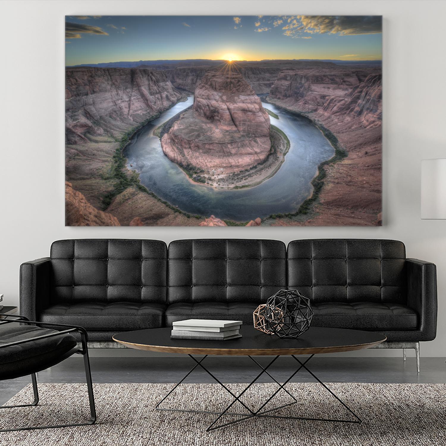 Horeshoe Bend along the Colorado River by Nick Jackson on GIANT ART - brown landscape