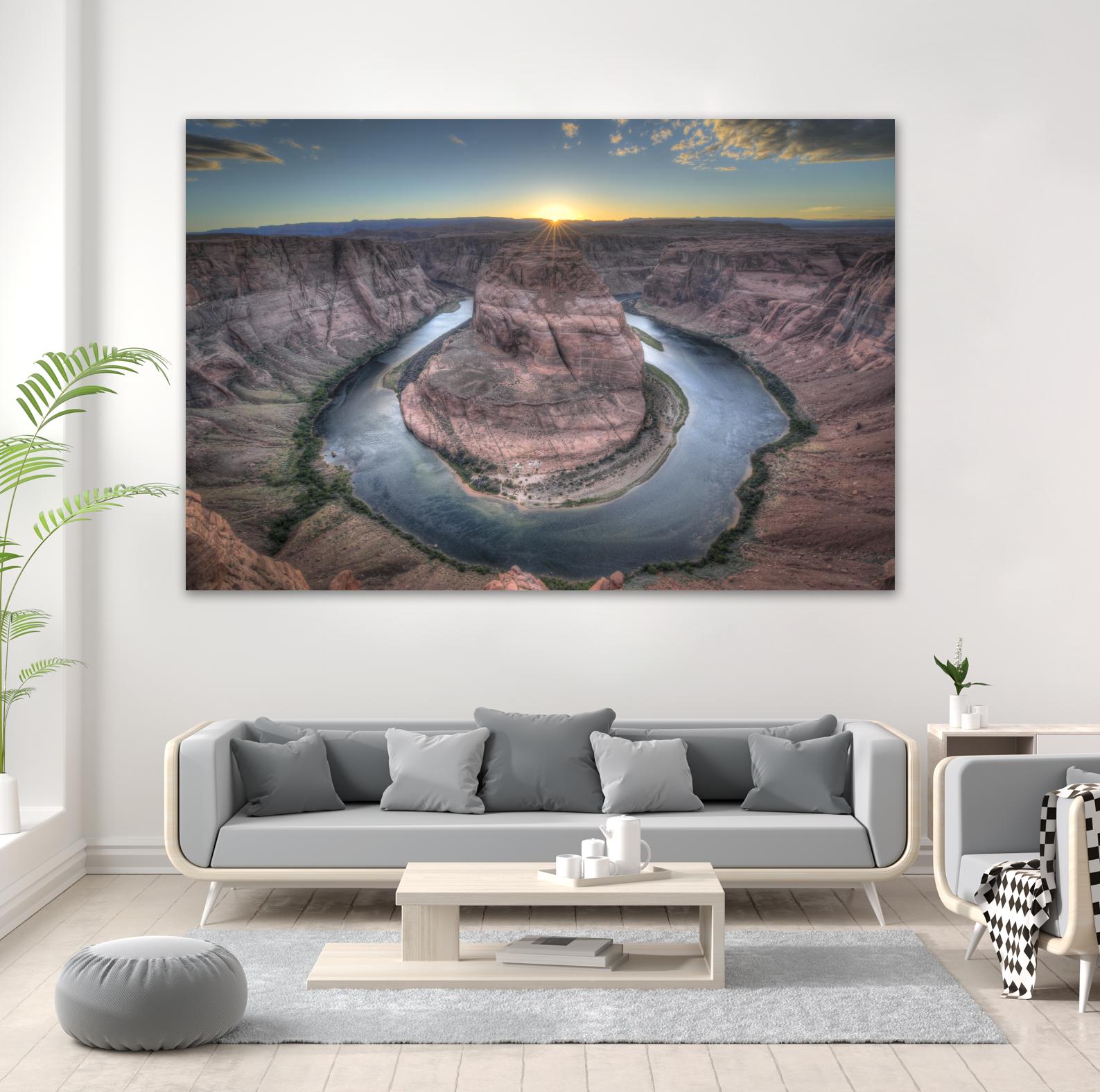 Horeshoe Bend along the Colorado River by Nick Jackson on GIANT ART - brown landscape