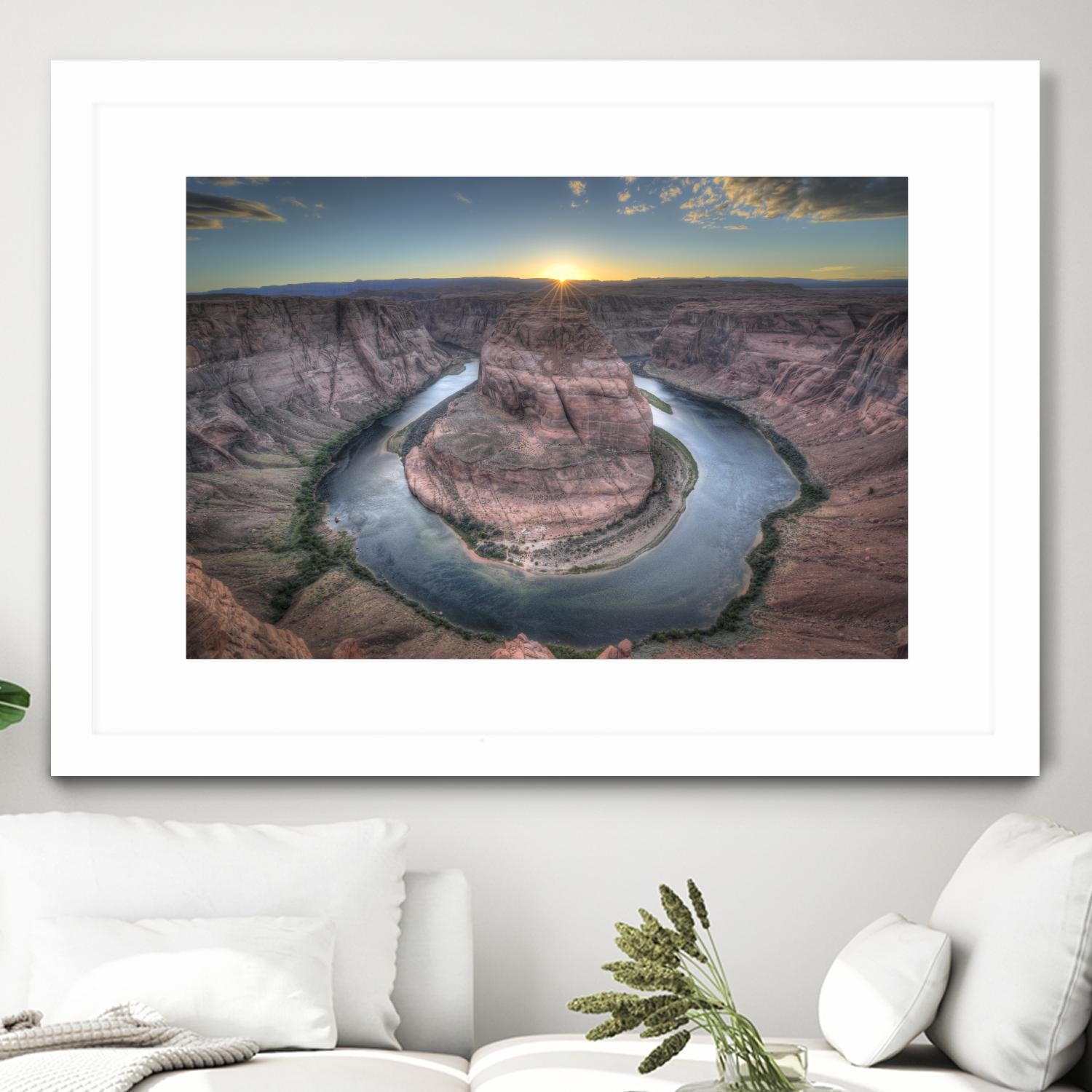 Horeshoe Bend along the Colorado River by Nick Jackson on GIANT ART - brown landscape