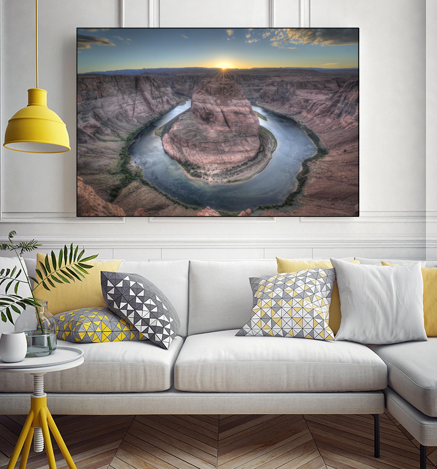 Horeshoe Bend along the Colorado River by Nick Jackson on GIANT ART - brown landscape