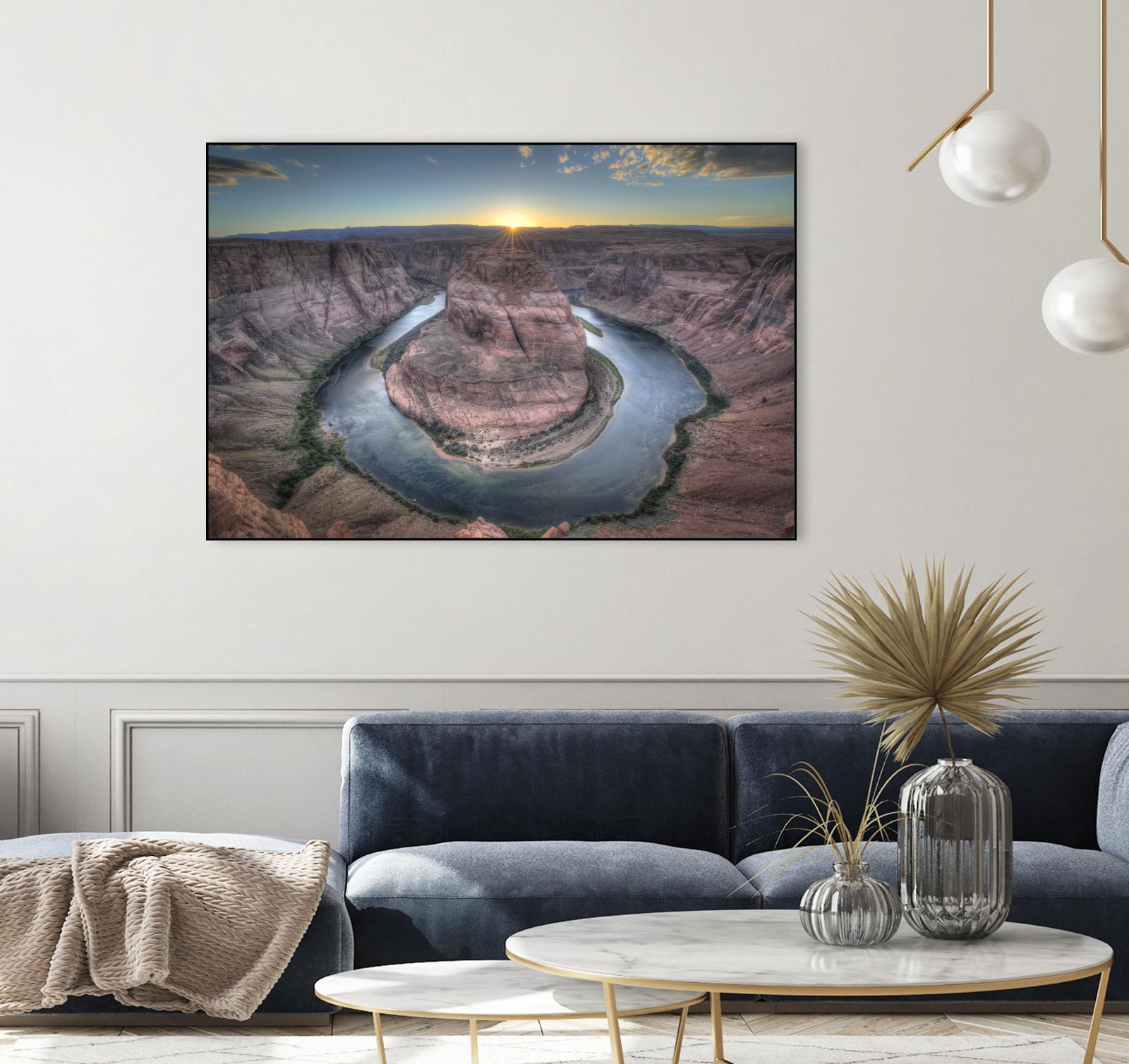 Horeshoe Bend along the Colorado River by Nick Jackson on GIANT ART - brown landscape