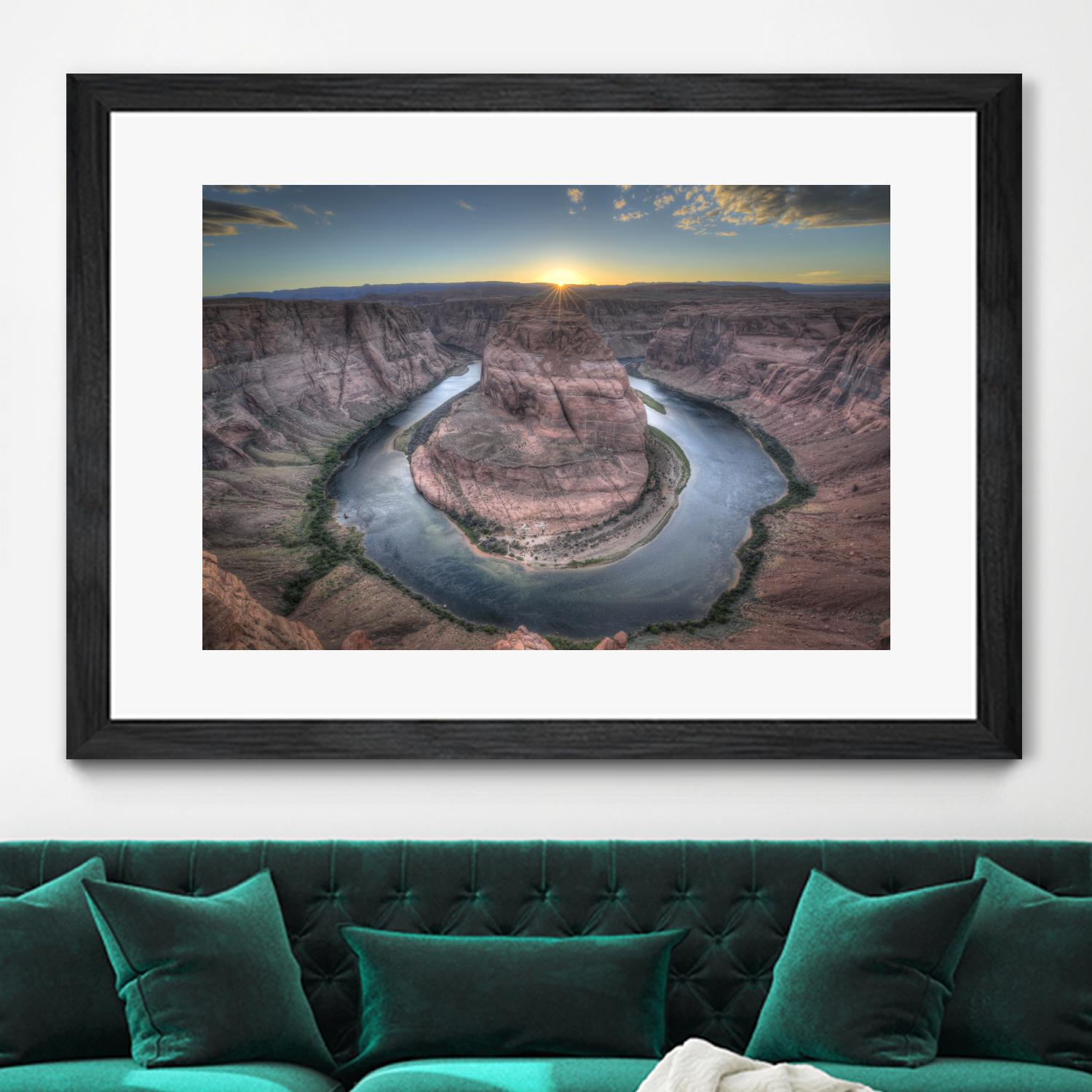 Horeshoe Bend along the Colorado River by Nick Jackson on GIANT ART - brown landscape