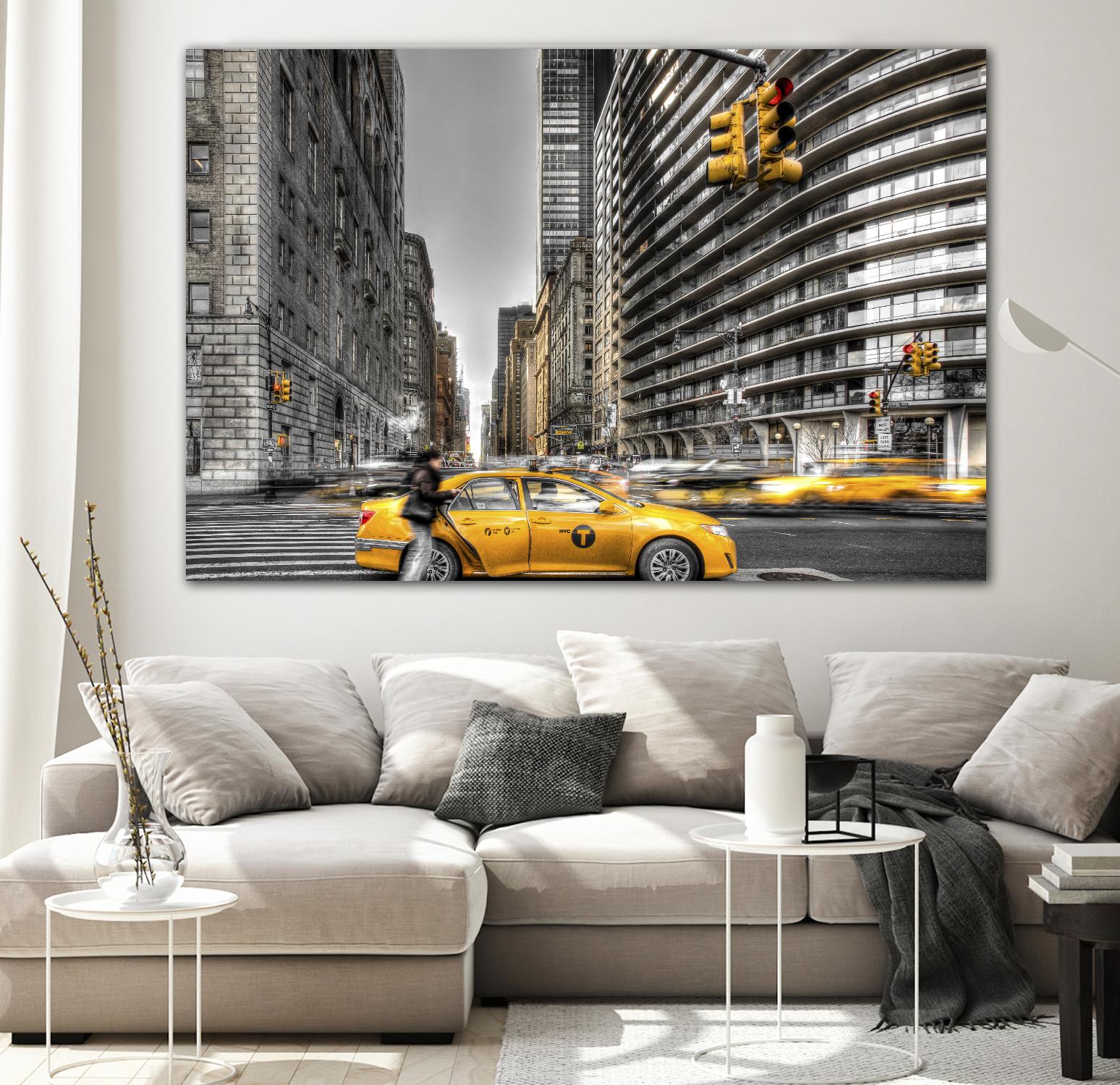 No rest in New York by Nick Jackson on GIANT ART - grey city scene