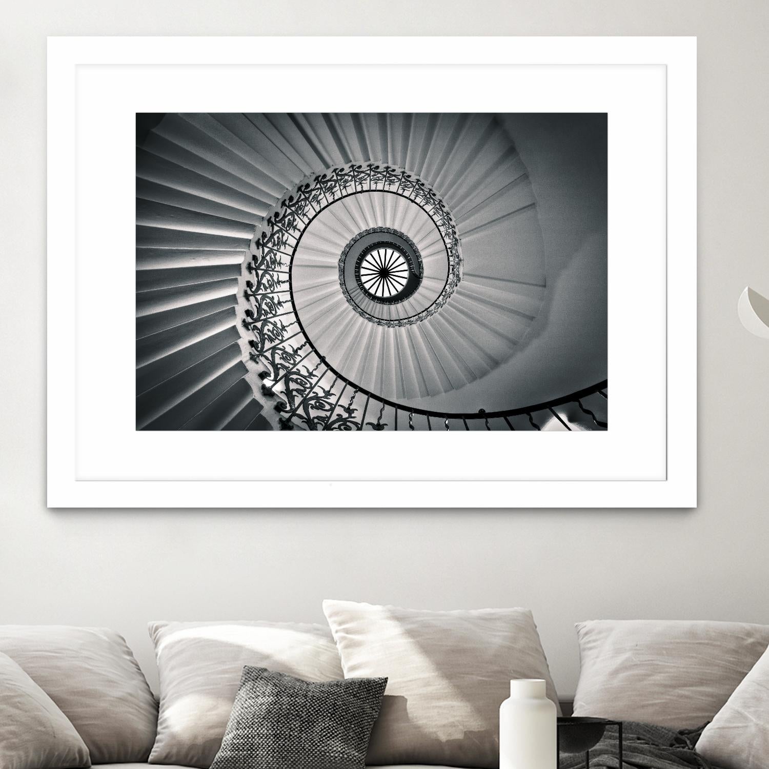 The Tulip Staircase, Greenwich by Nick Jackson on GIANT ART - black architectural