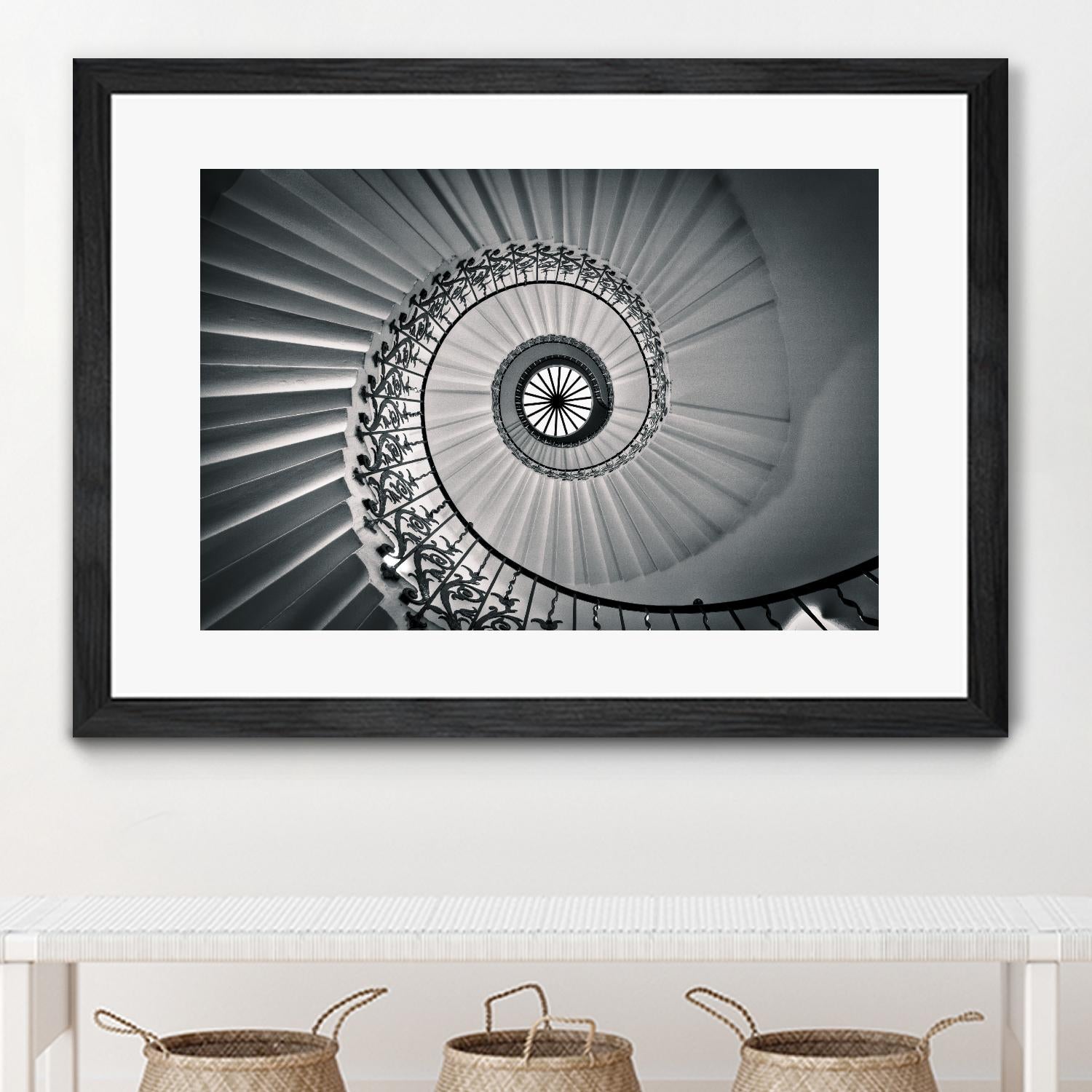 The Tulip Staircase, Greenwich by Nick Jackson on GIANT ART - black architectural