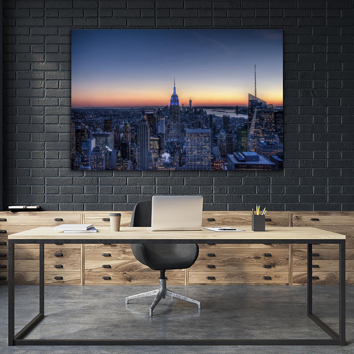 Top of the Rockefeller Center, New York by Nick Jackson on GIANT ART - blue city scene