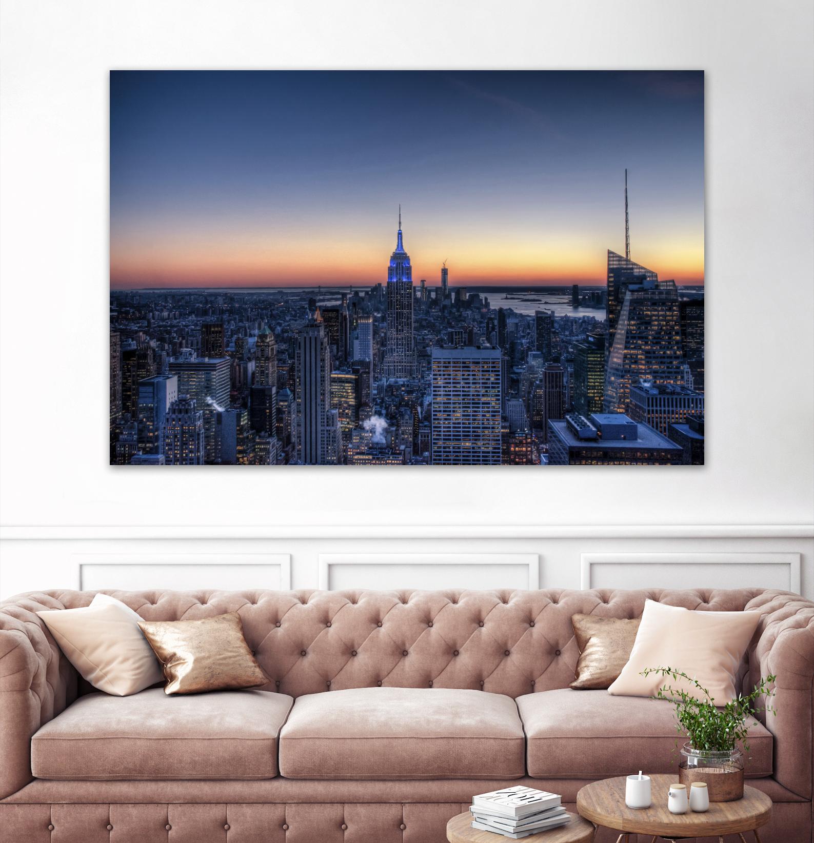 Top of the Rockefeller Center, New York by Nick Jackson on GIANT ART - blue city scene