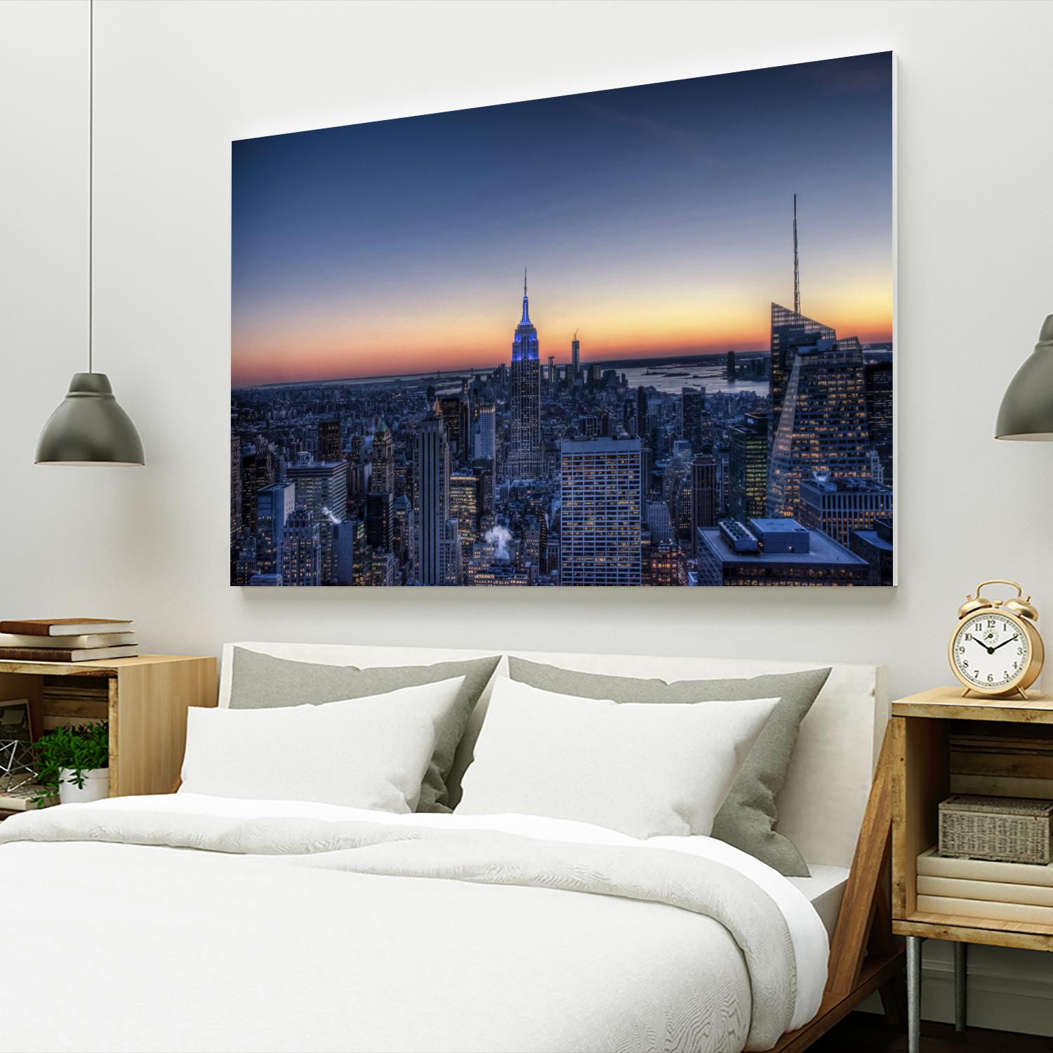 Top of the Rockefeller Center, New York by Nick Jackson on GIANT ART - blue city scene