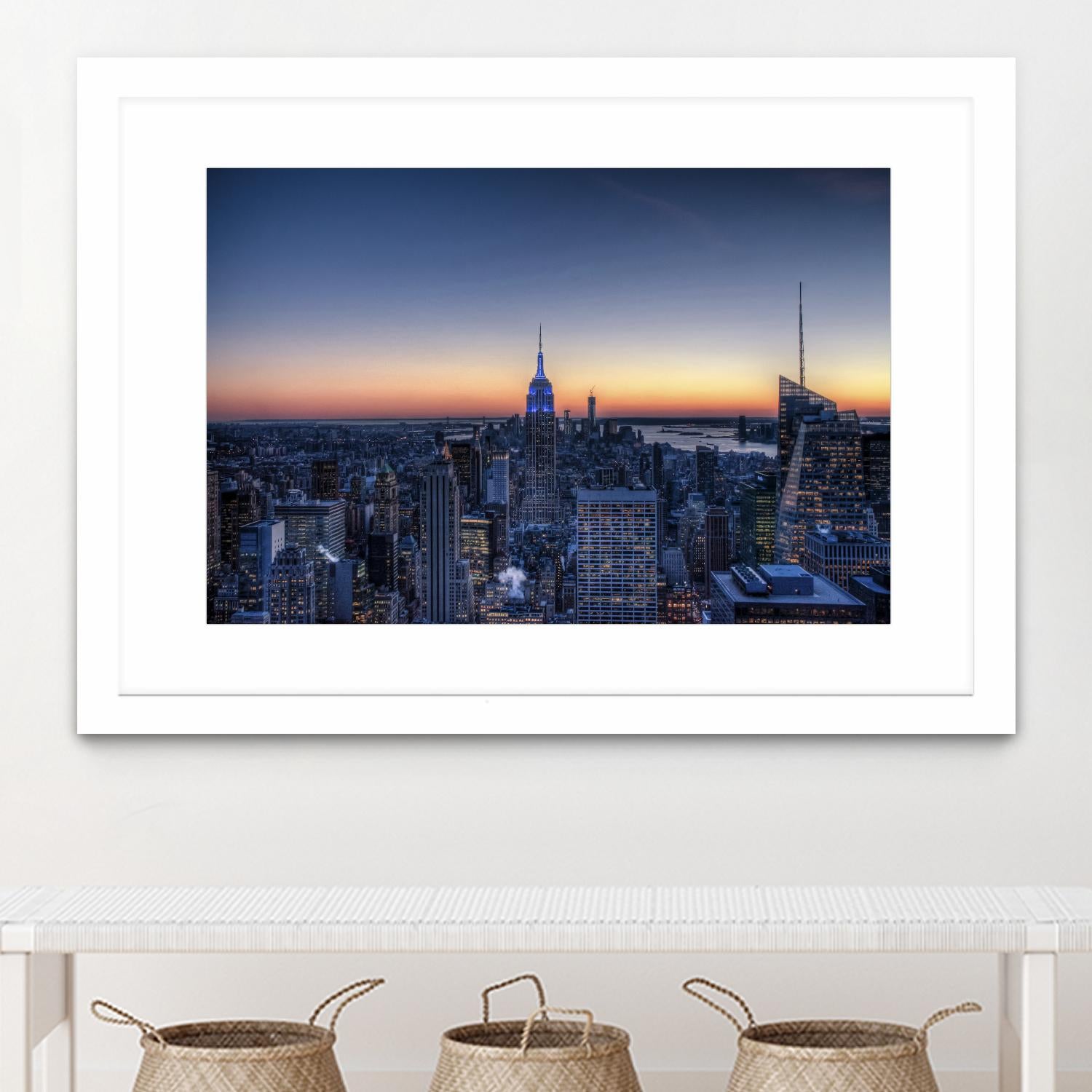 Top of the Rockefeller Center, New York by Nick Jackson on GIANT ART - blue city scene