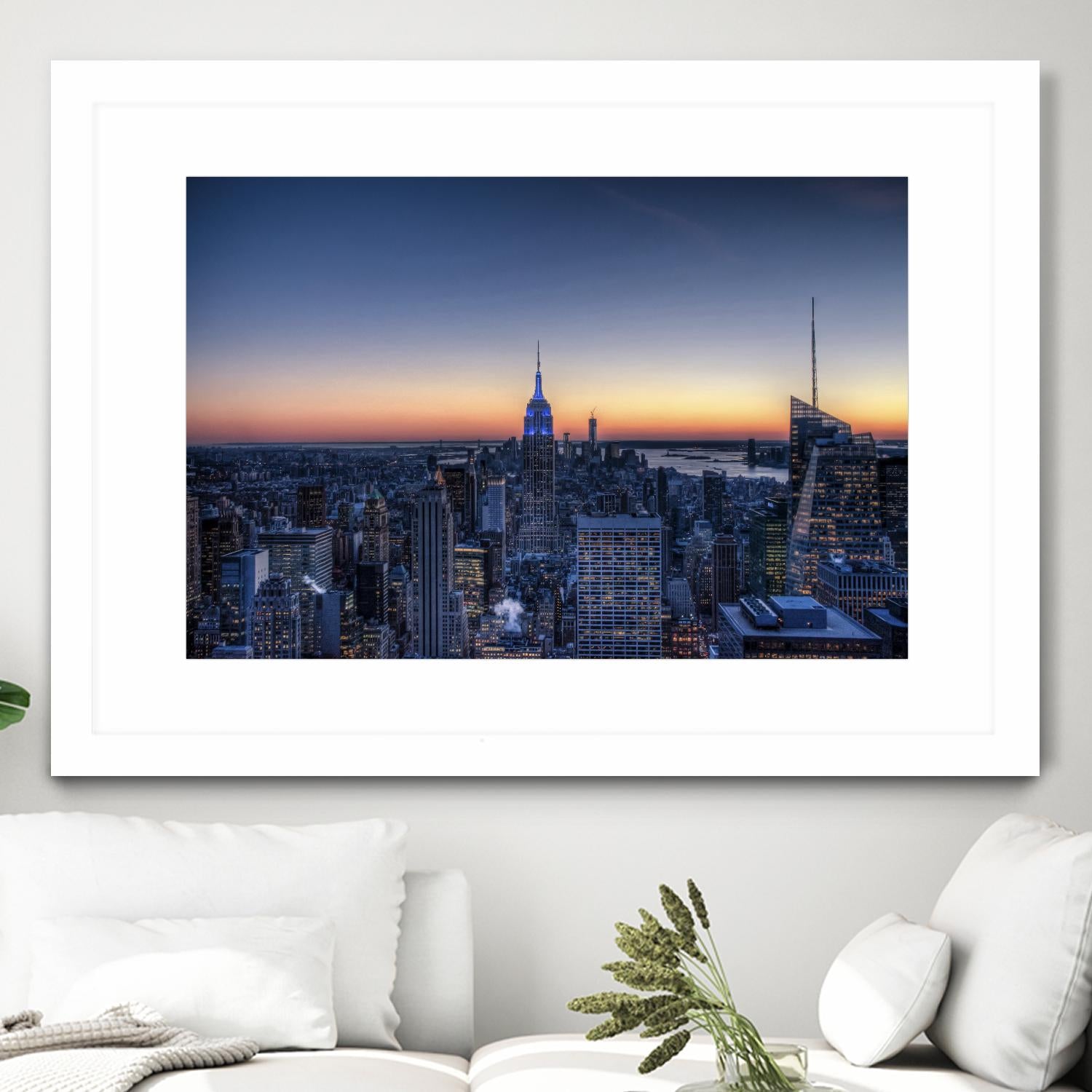 Top of the Rockefeller Center, New York by Nick Jackson on GIANT ART - blue city scene