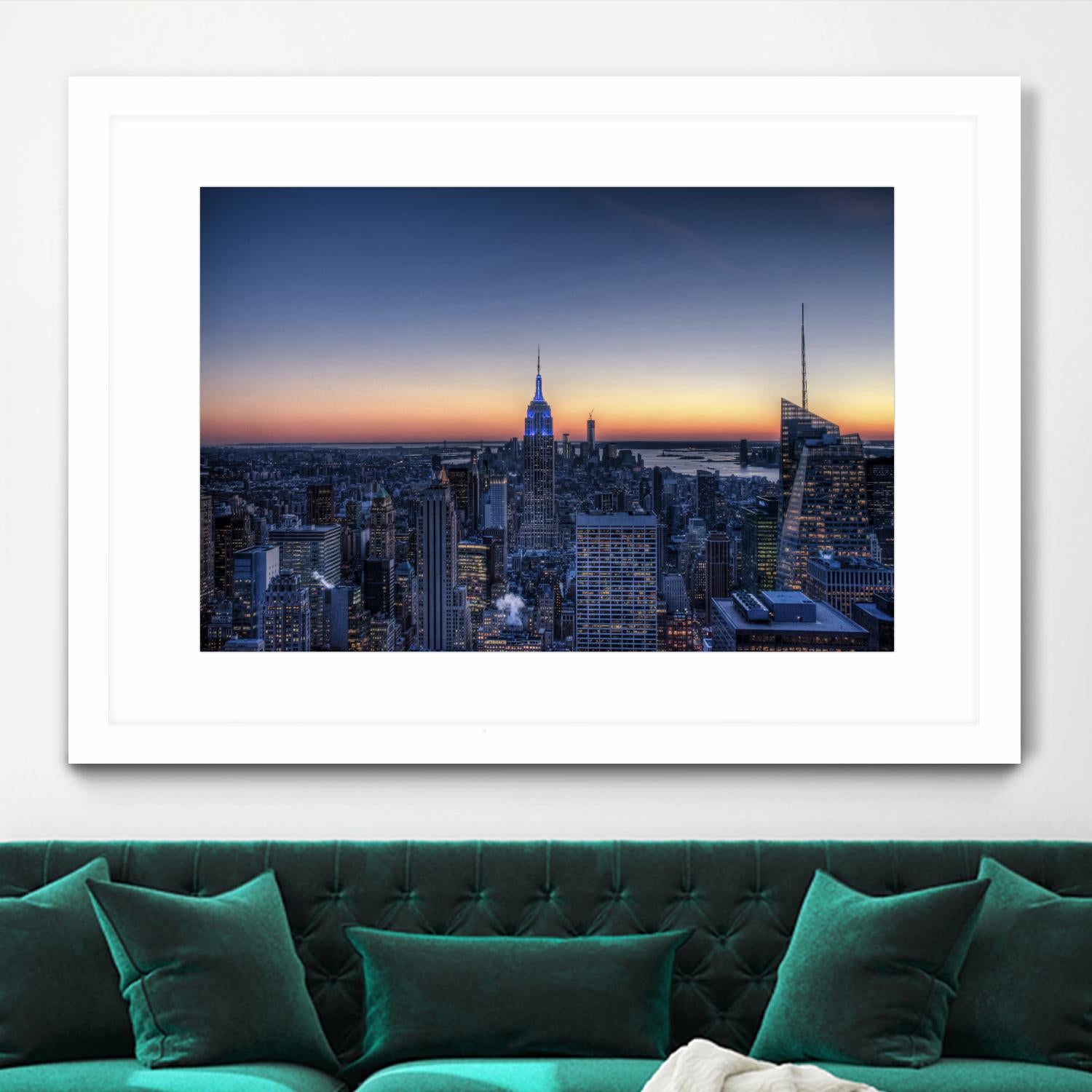 Top of the Rockefeller Center, New York by Nick Jackson on GIANT ART - blue city scene