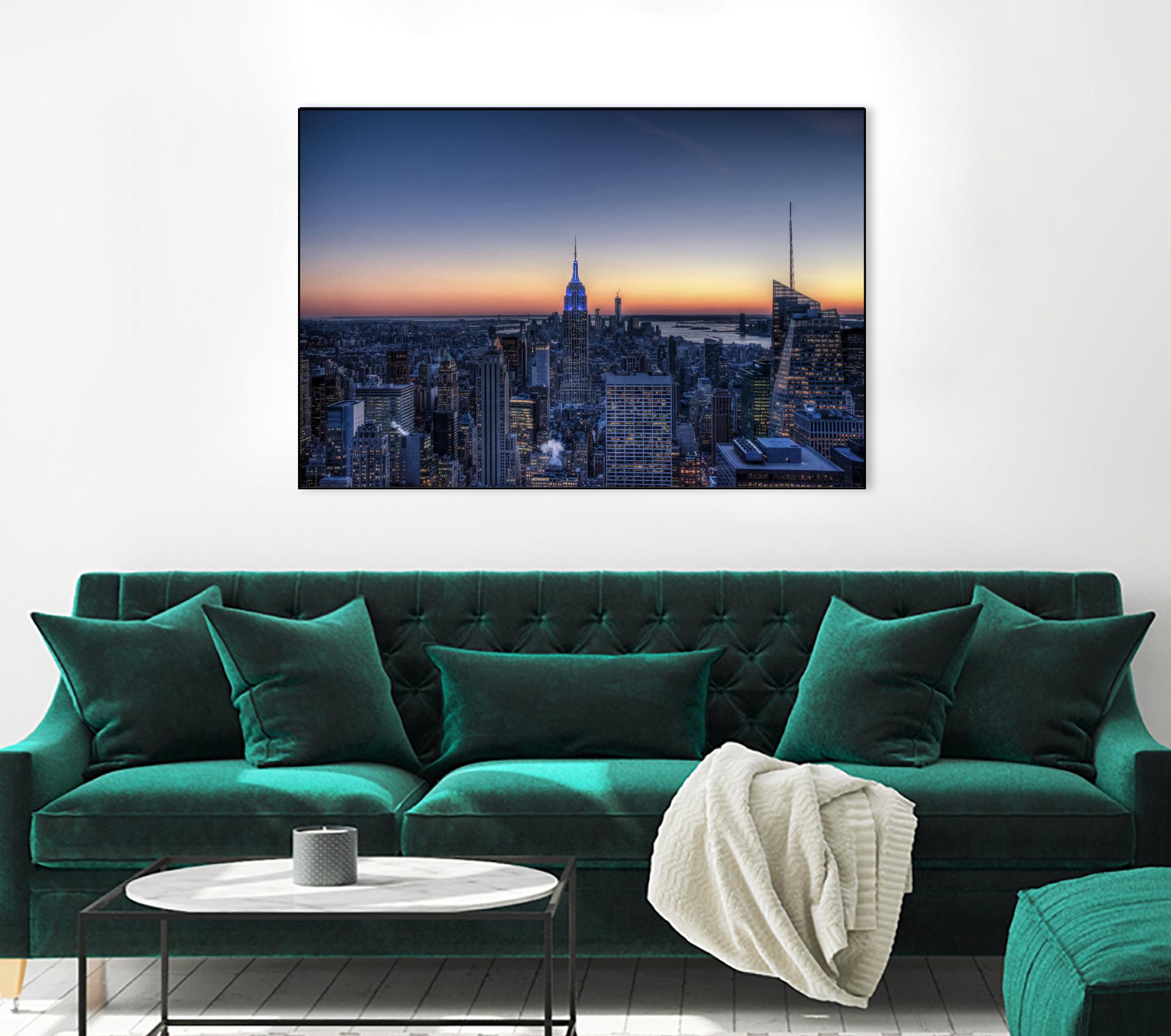 Top of the Rockefeller Center, New York by Nick Jackson on GIANT ART - blue city scene