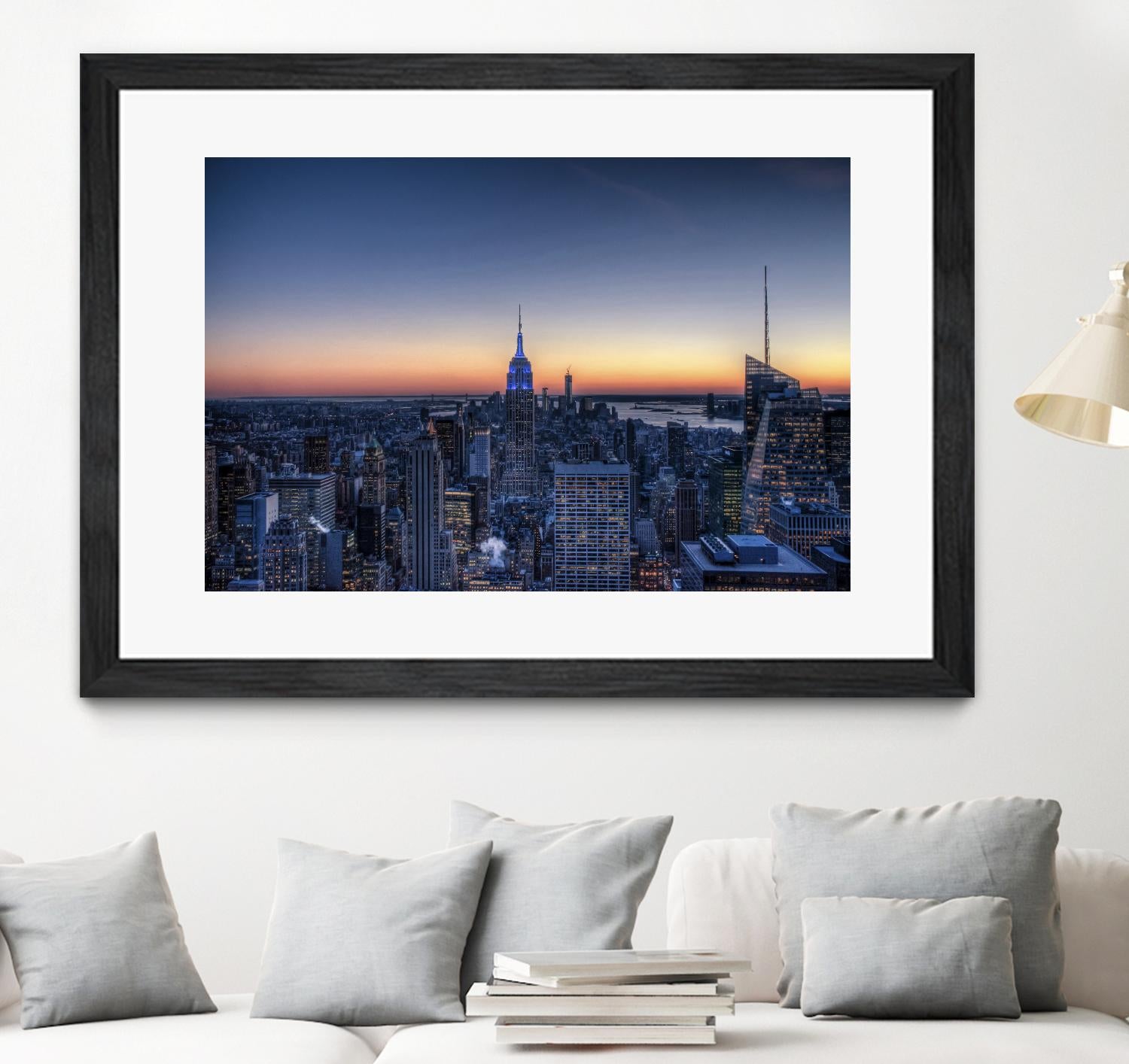 Top of the Rockefeller Center, New York by Nick Jackson on GIANT ART - blue city scene
