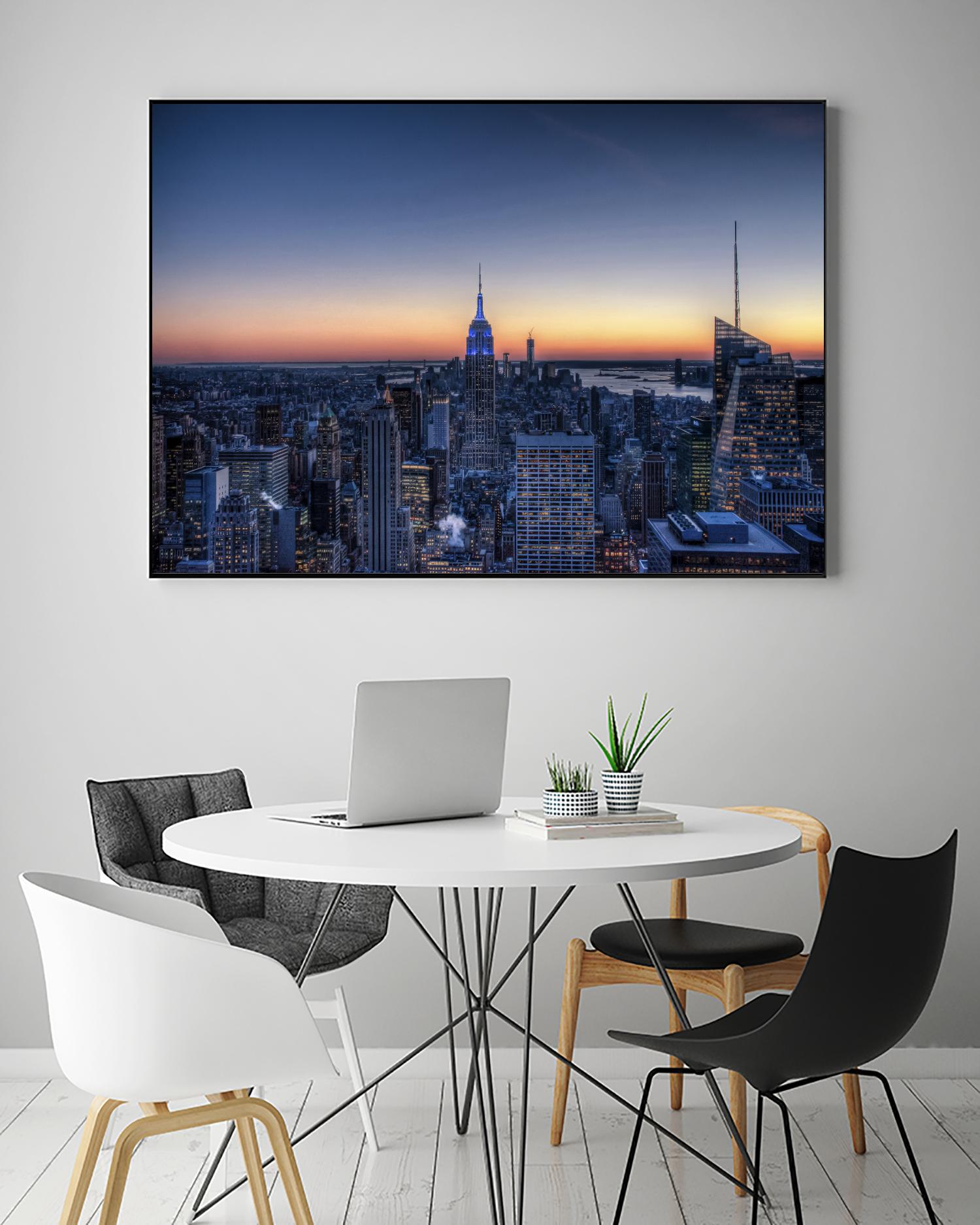 Top of the Rockefeller Center, New York by Nick Jackson on GIANT ART - blue city scene
