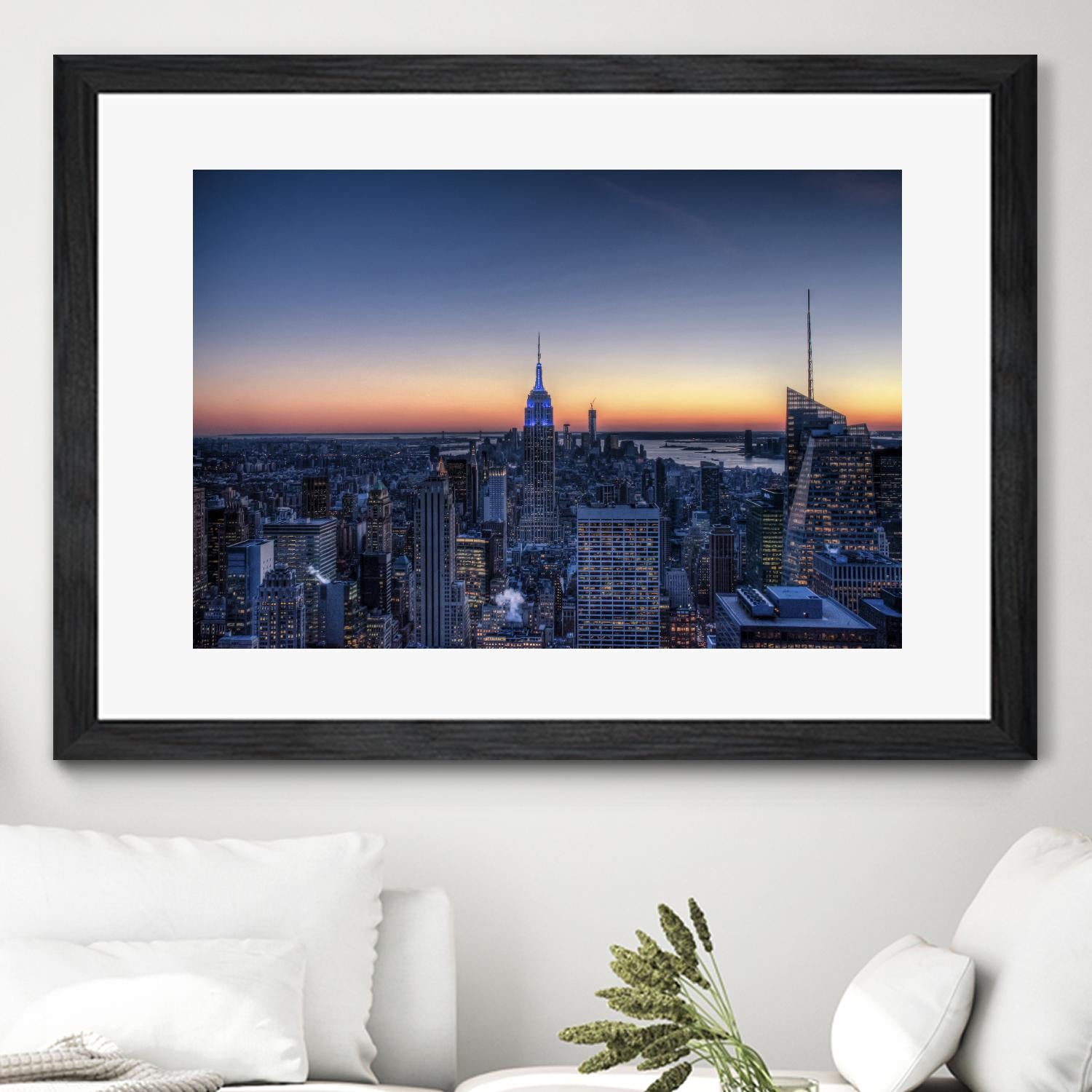 Top of the Rockefeller Center, New York by Nick Jackson on GIANT ART - blue city scene