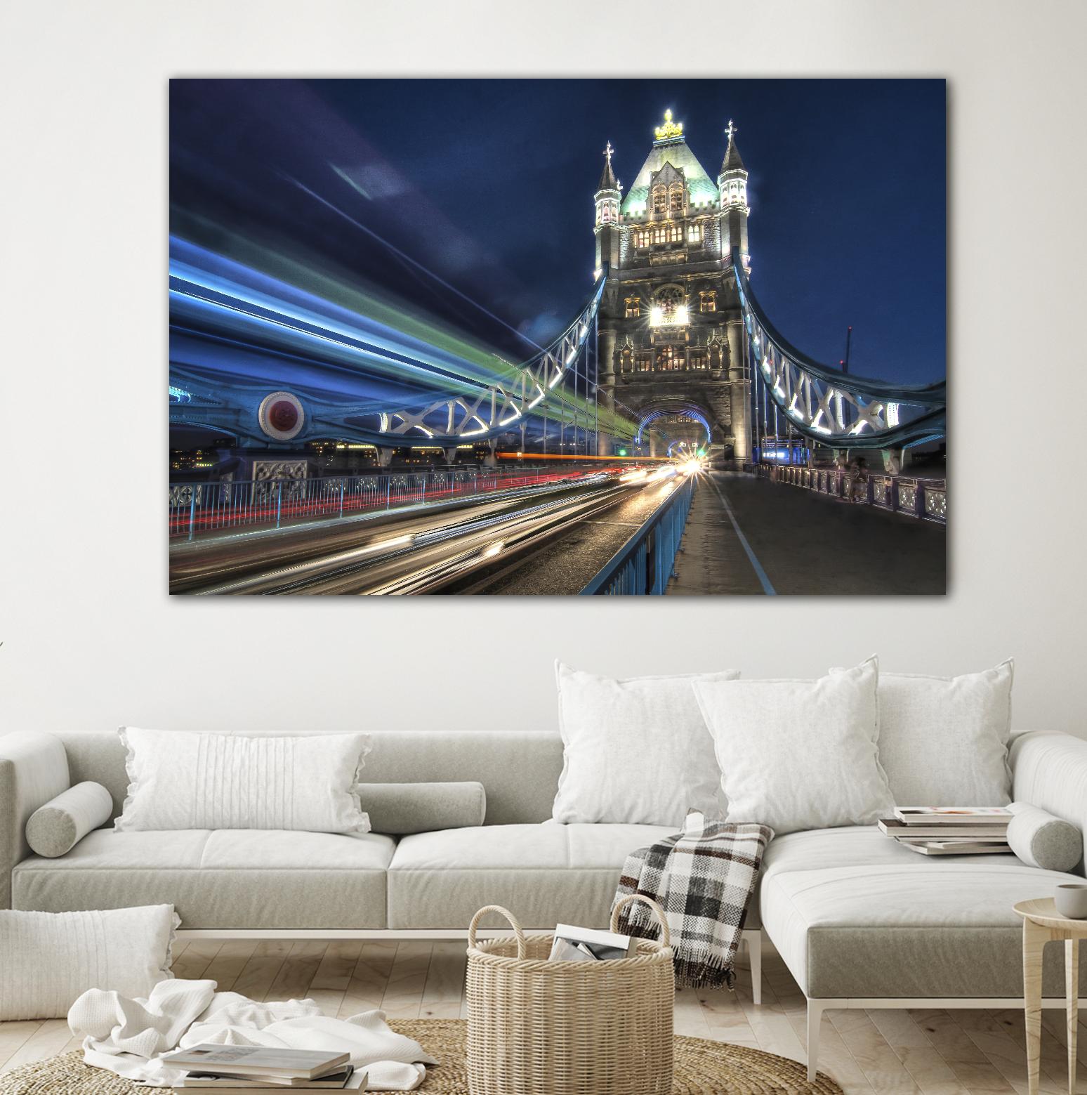 Tower Bridge traffic by Nick Jackson on GIANT ART - green city scene